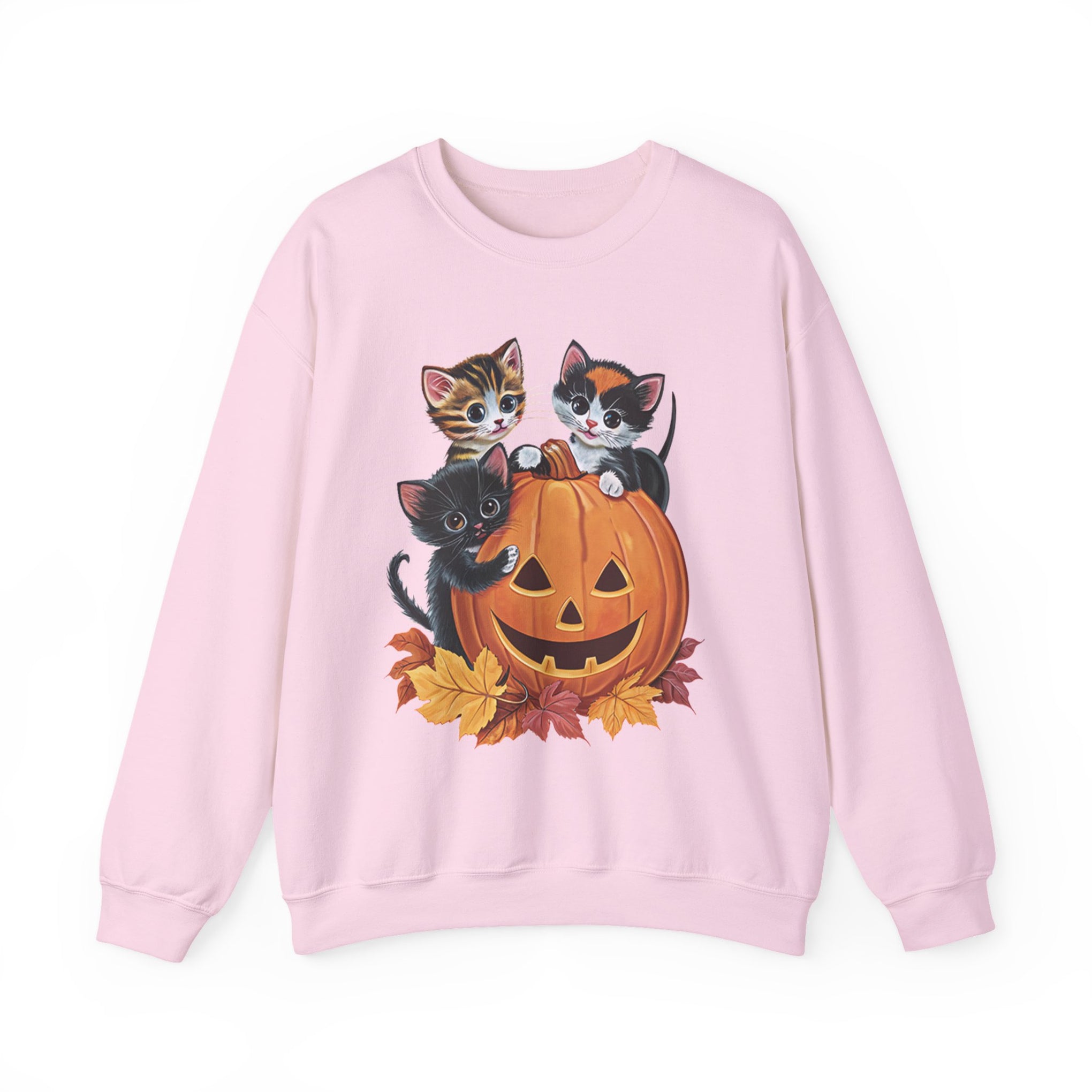 Cute Kittens Halloween Pumpkin Sweatshirt