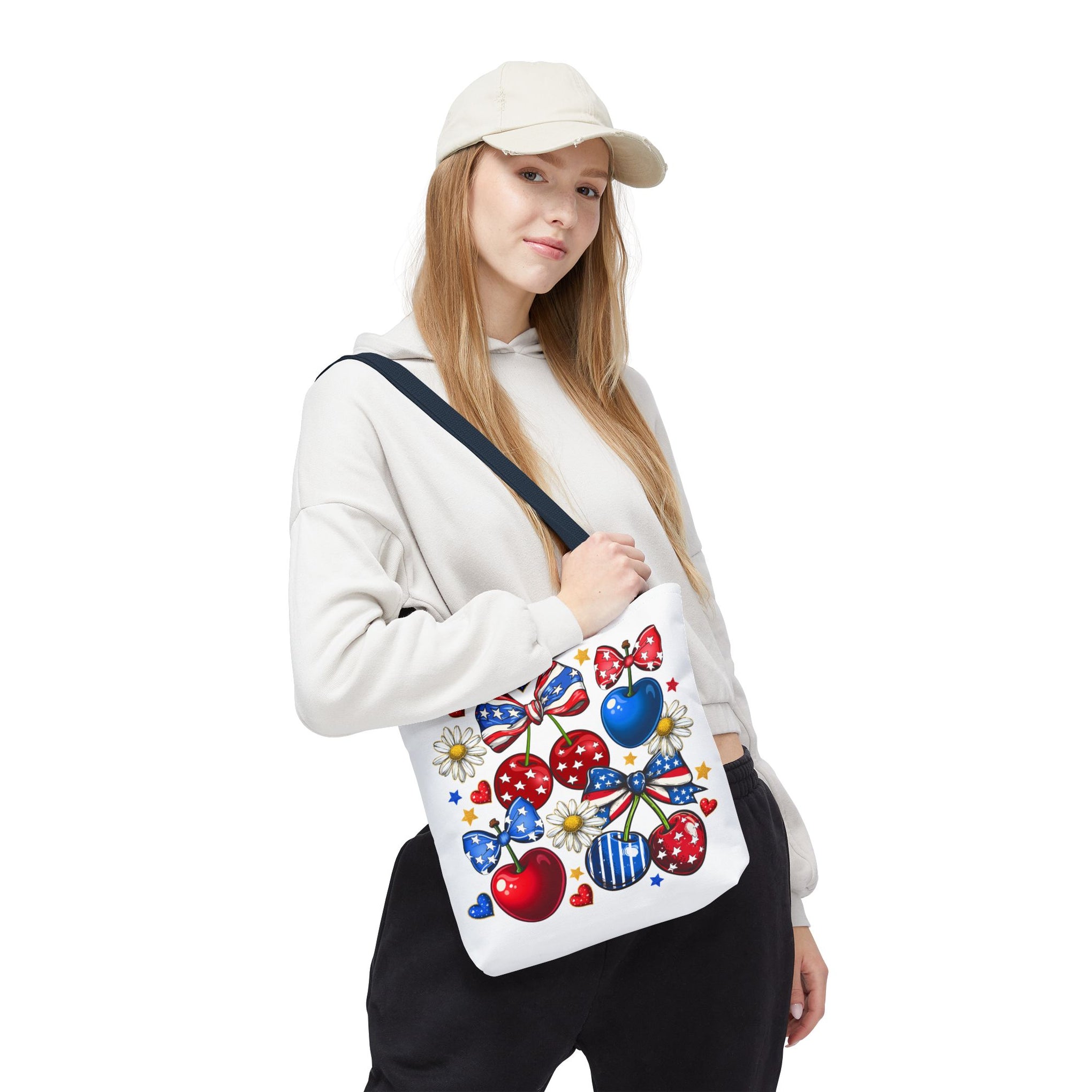 Patriotic Cherry Png, 4th of July Bag