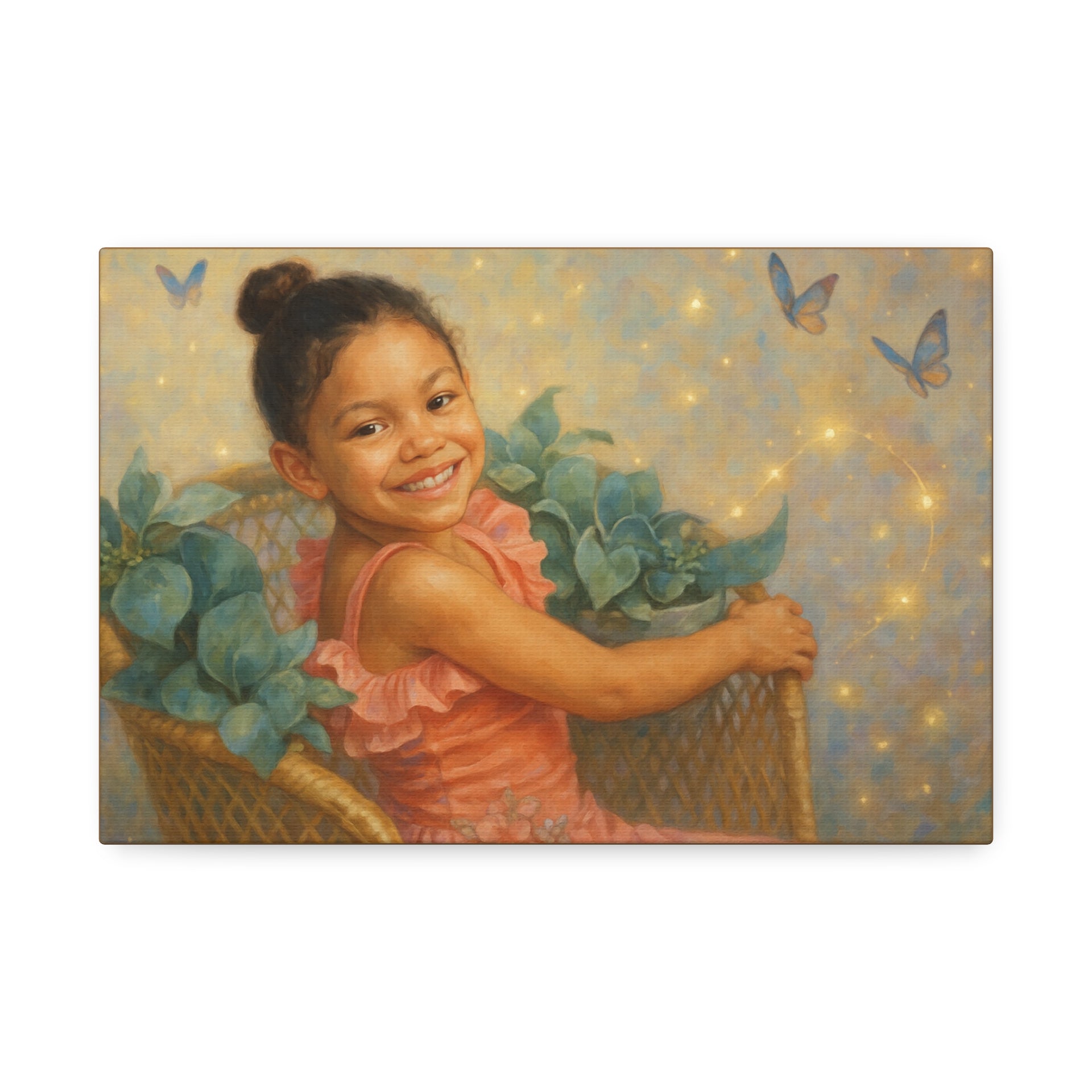 12x8 Custom wal art Whimsical Butterfly Canvas Art - 1.5' Stretched Wall Decor
