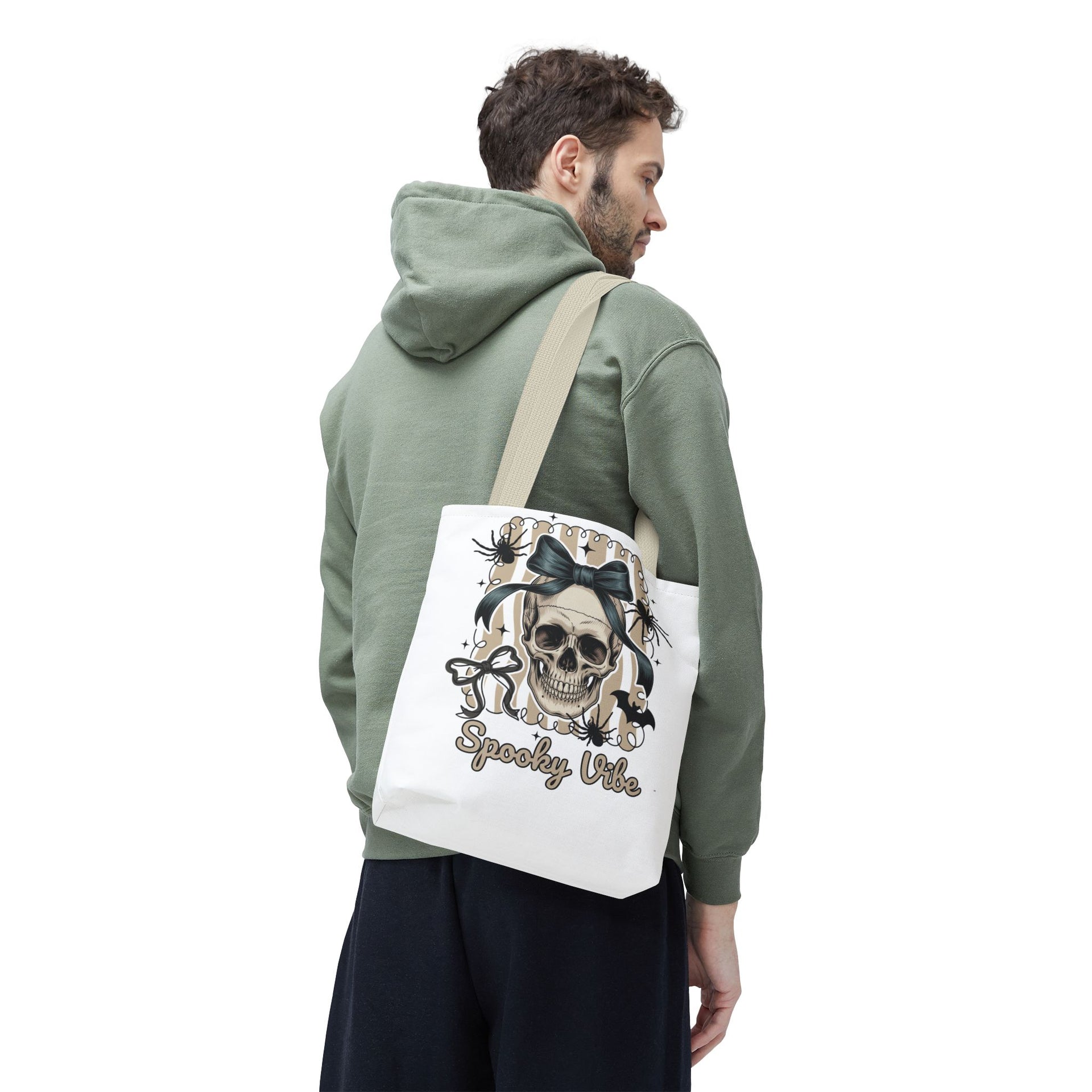 Halloween Coquette Bow Skull Preppy Bag