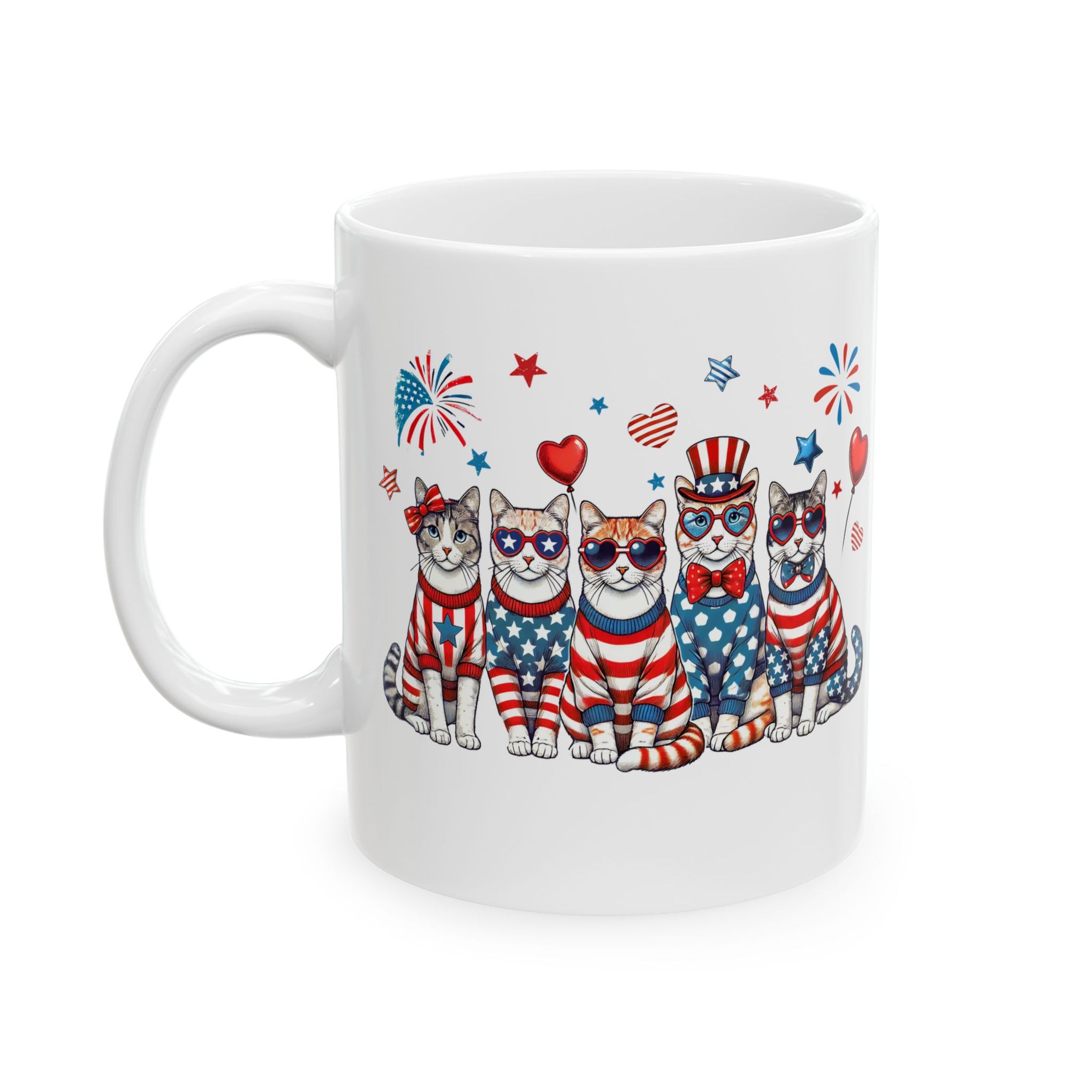 4th of July Patriotic Cat cup