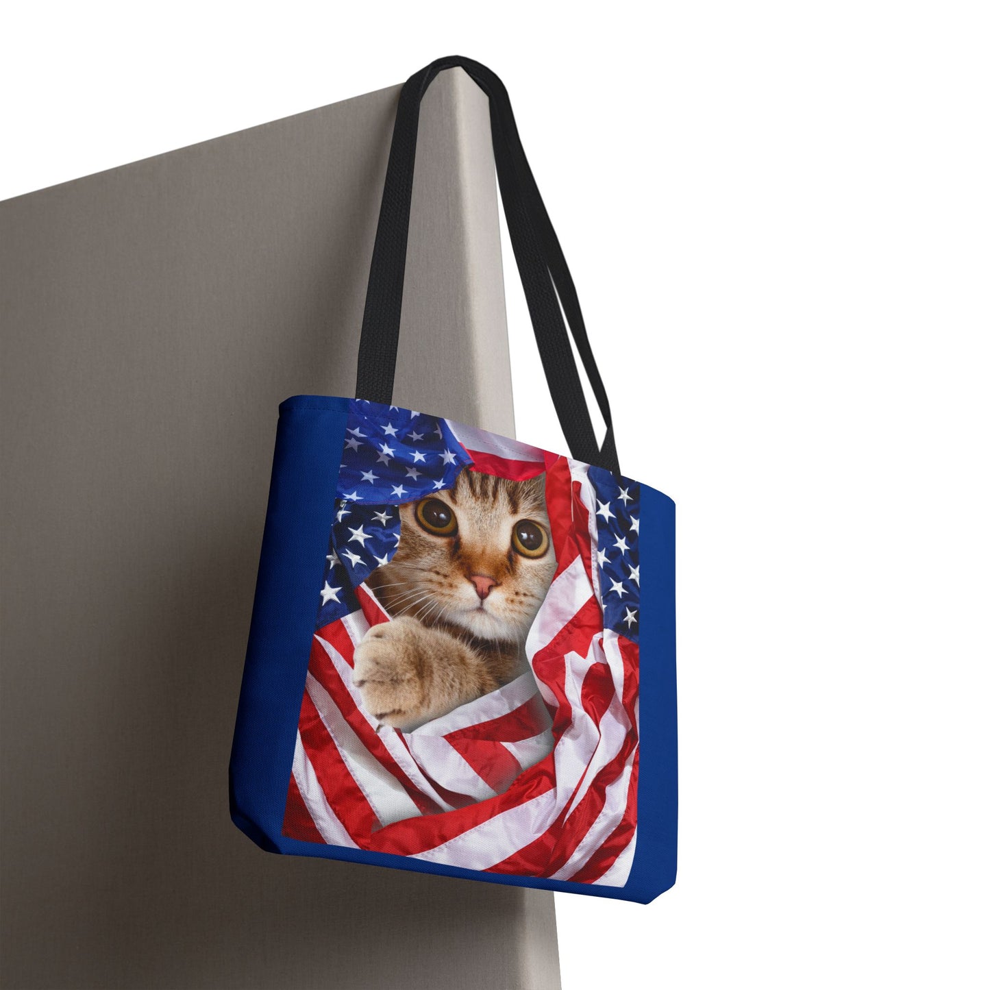American Flag Cat Pattern Bag