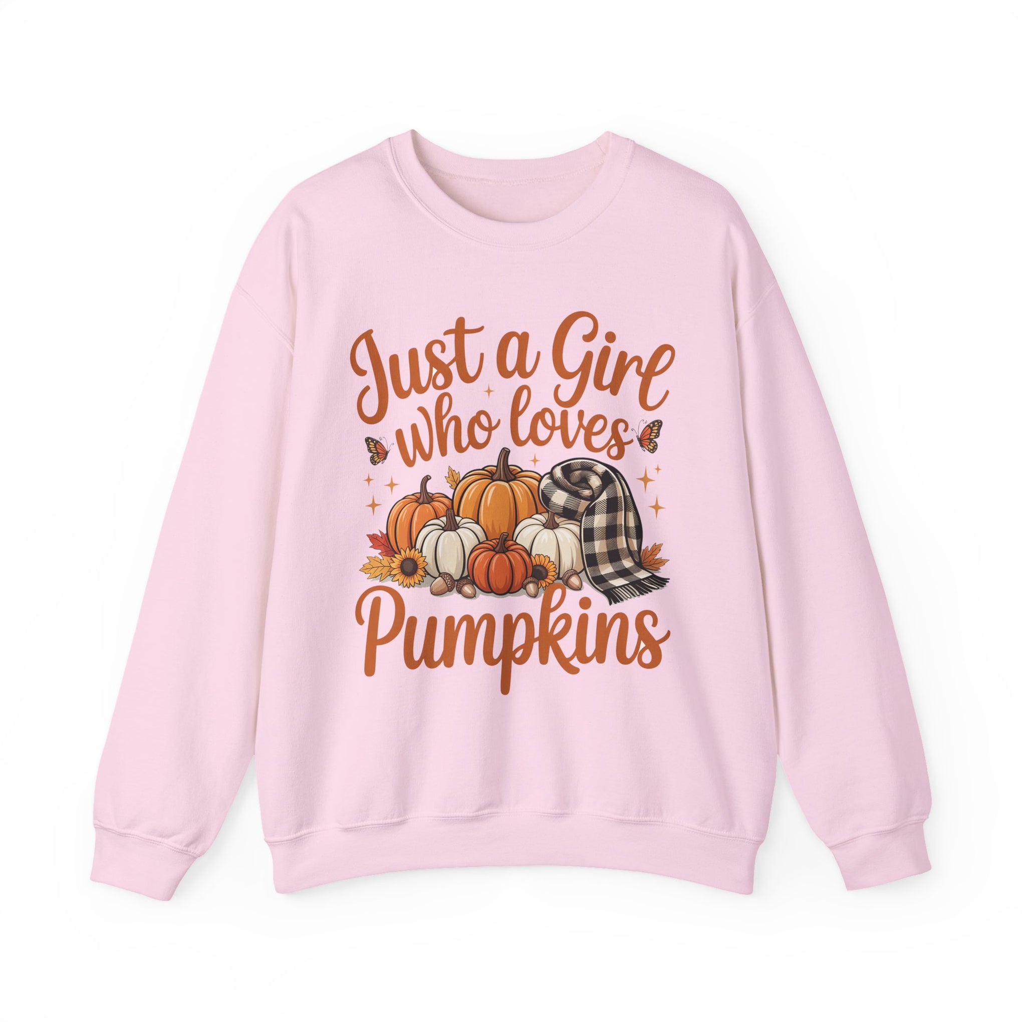 Just a Girl Who Loves Pumpkins, Fall , Cozy Sweatshirt, Halloween Sweatshirt