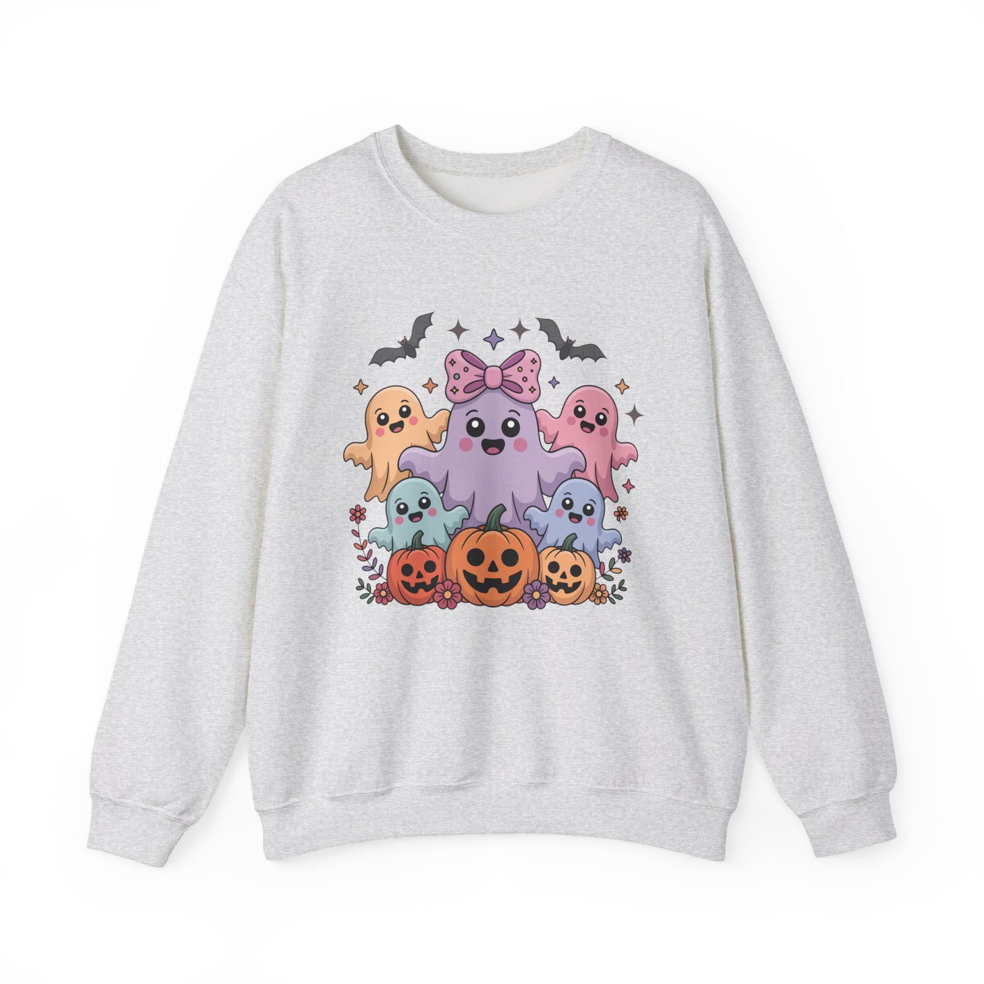 Iridescent Coquette Ghost Halloween Sweatshirt