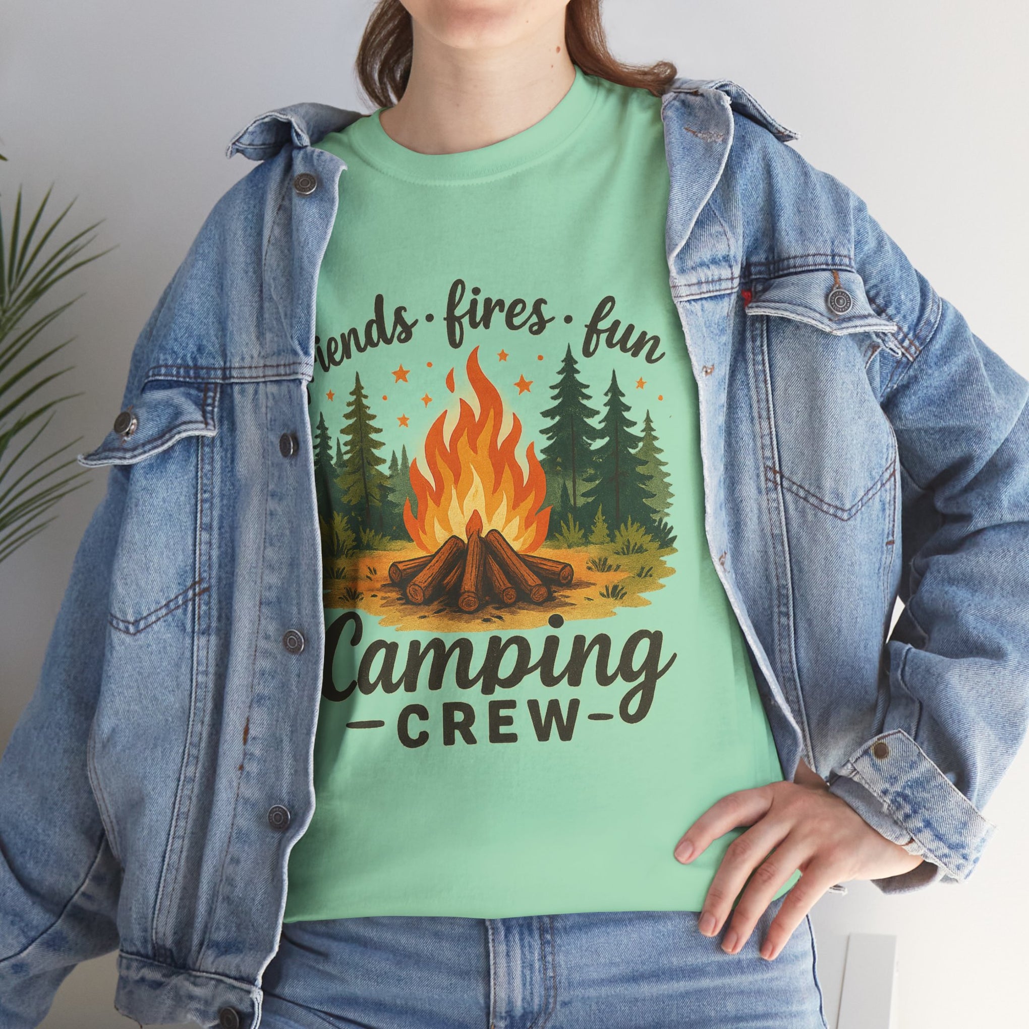 Friends, fire, fun, camping crew