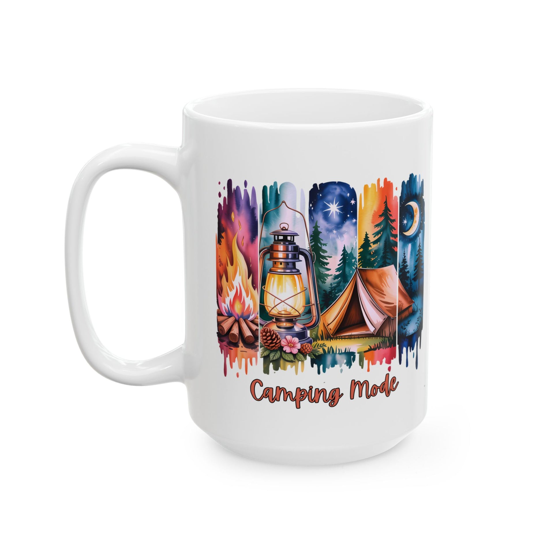 Camping Mode brush stroke Mug