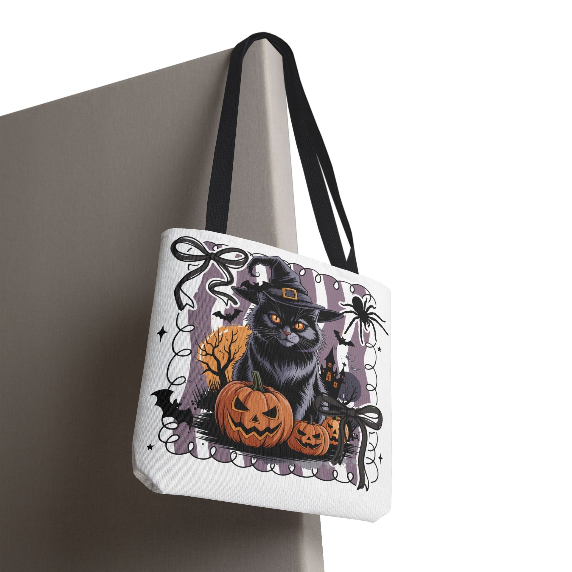Preppy Black Cat, Retro Halloween Bag, Cute Halloween Must Halloween, Retro Halloween Bag