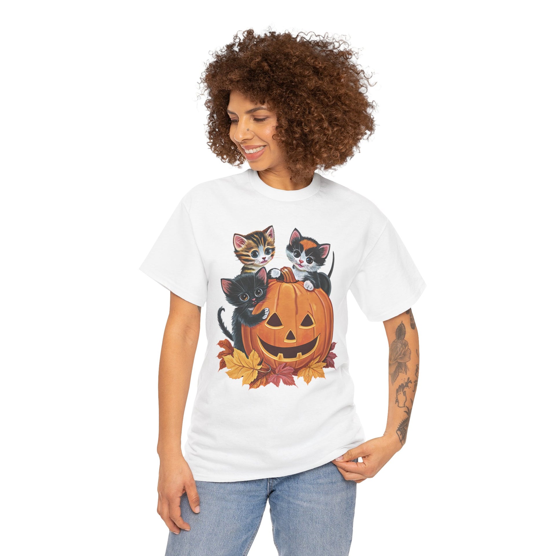 Cute Kittens Halloween Pumpkin, Halloween Shirt