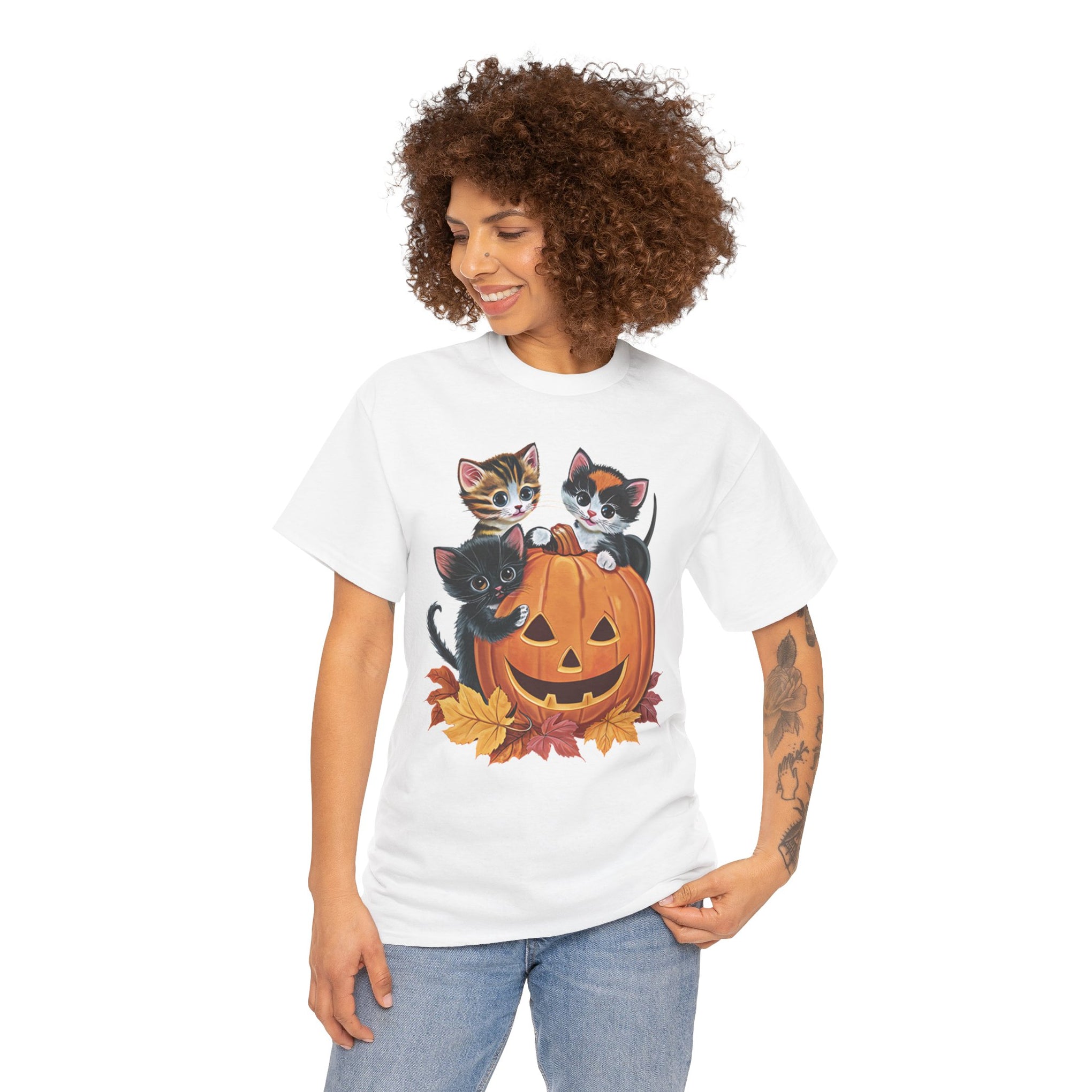 Cute Kittens Halloween Pumpkin, Halloween Shirt