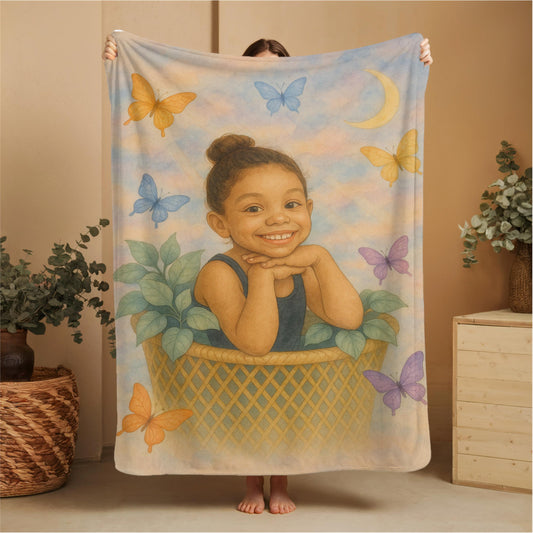 Custom Polyester Blanket, 3 sizes to choose from - Cozy Nature-Inspired Throw for Kids & Family