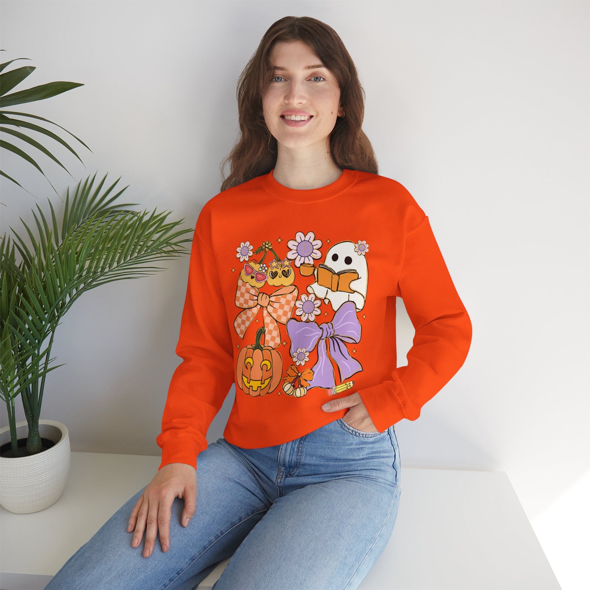 Spooky Teacher Halloween Coquette Sweatshirt - Vintage Style Fall Season Sweatshirt