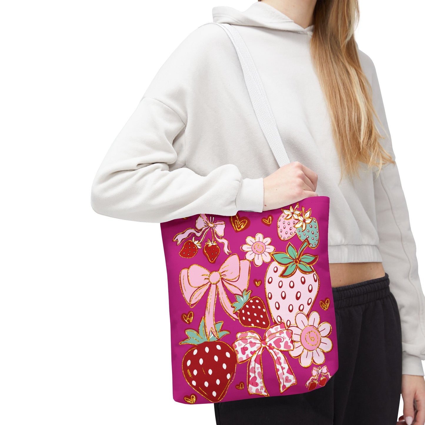 Boho Strawberry Coquette Pattern Bag