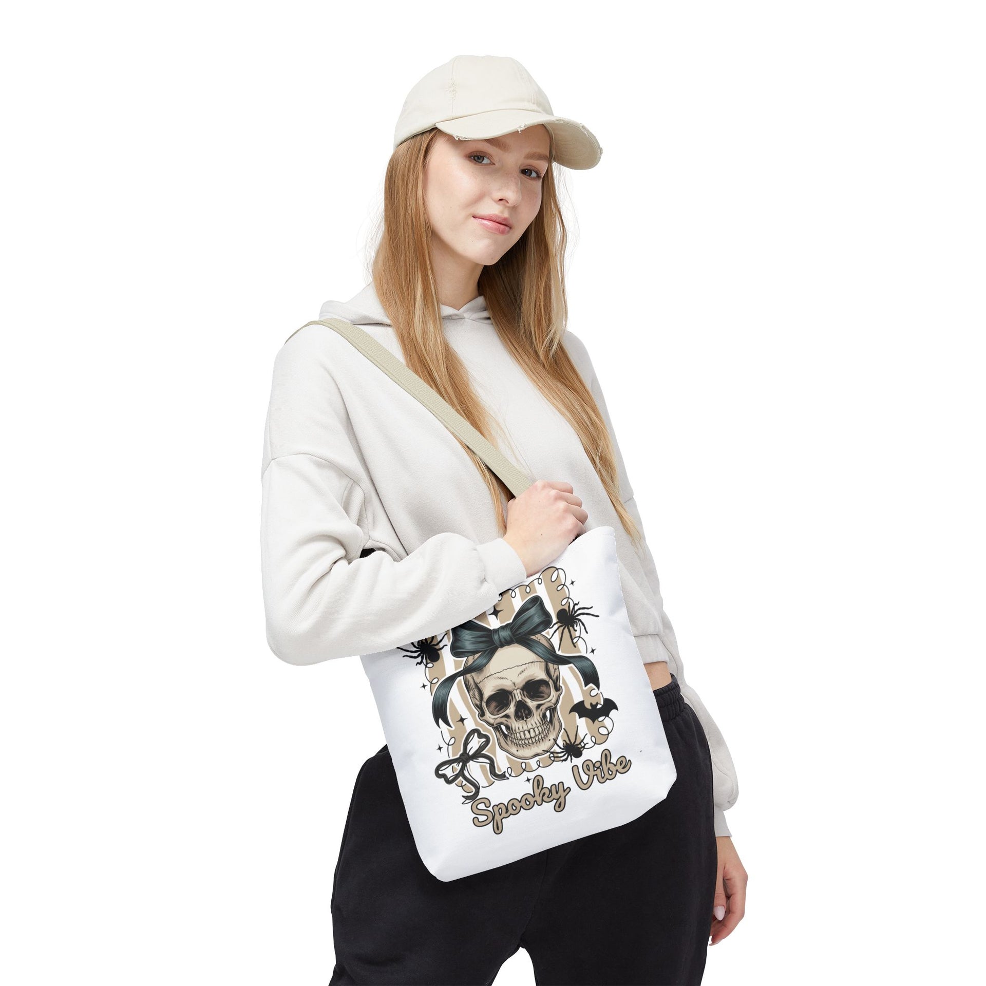 Halloween Coquette Bow Skull Preppy Bag