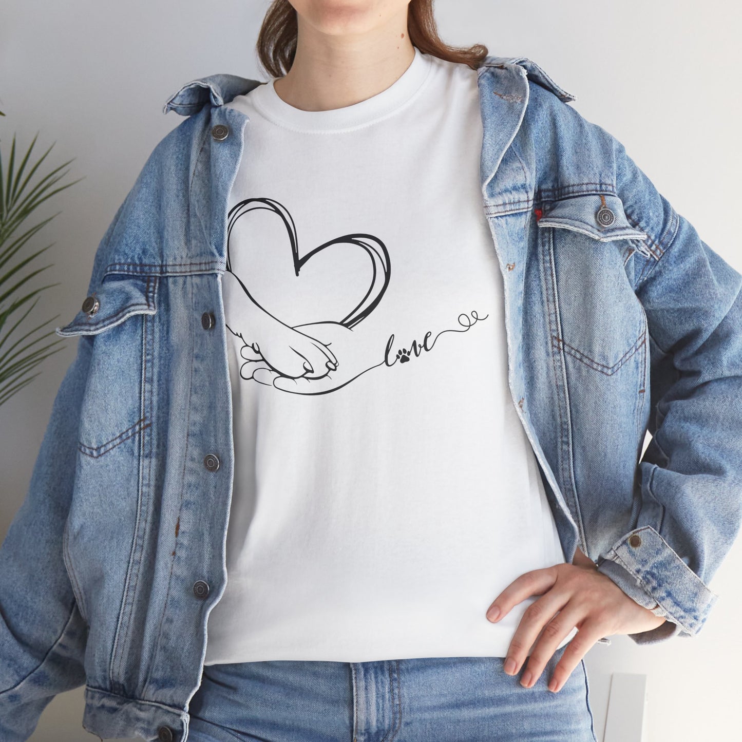 Paw in hand unconditional love Tee Shirt, Graduate Gift, Unisex Cotton Shirt, School Apparel, Cozy Family Tee