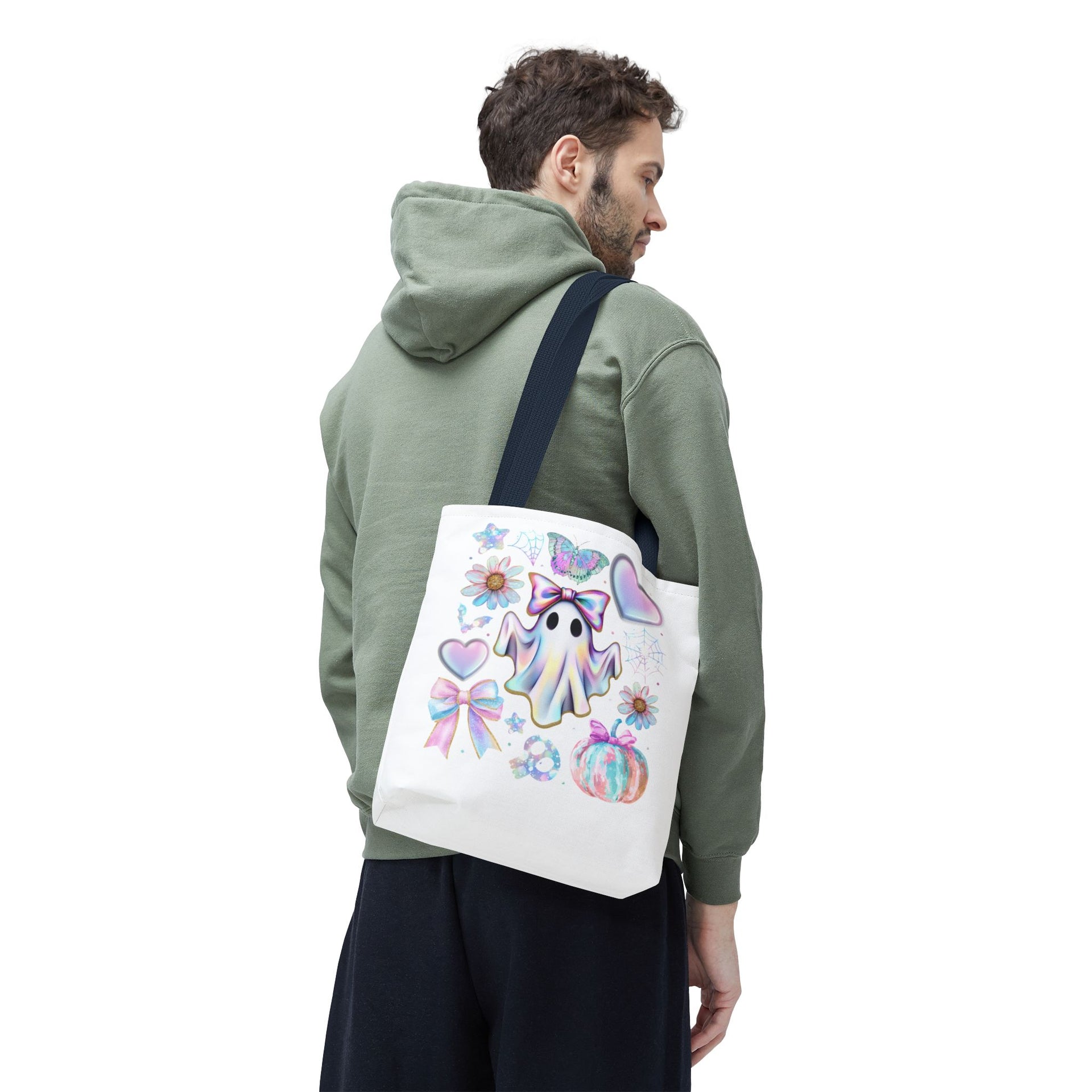 Girly Halloween Ghost, Floral Ghost Bag