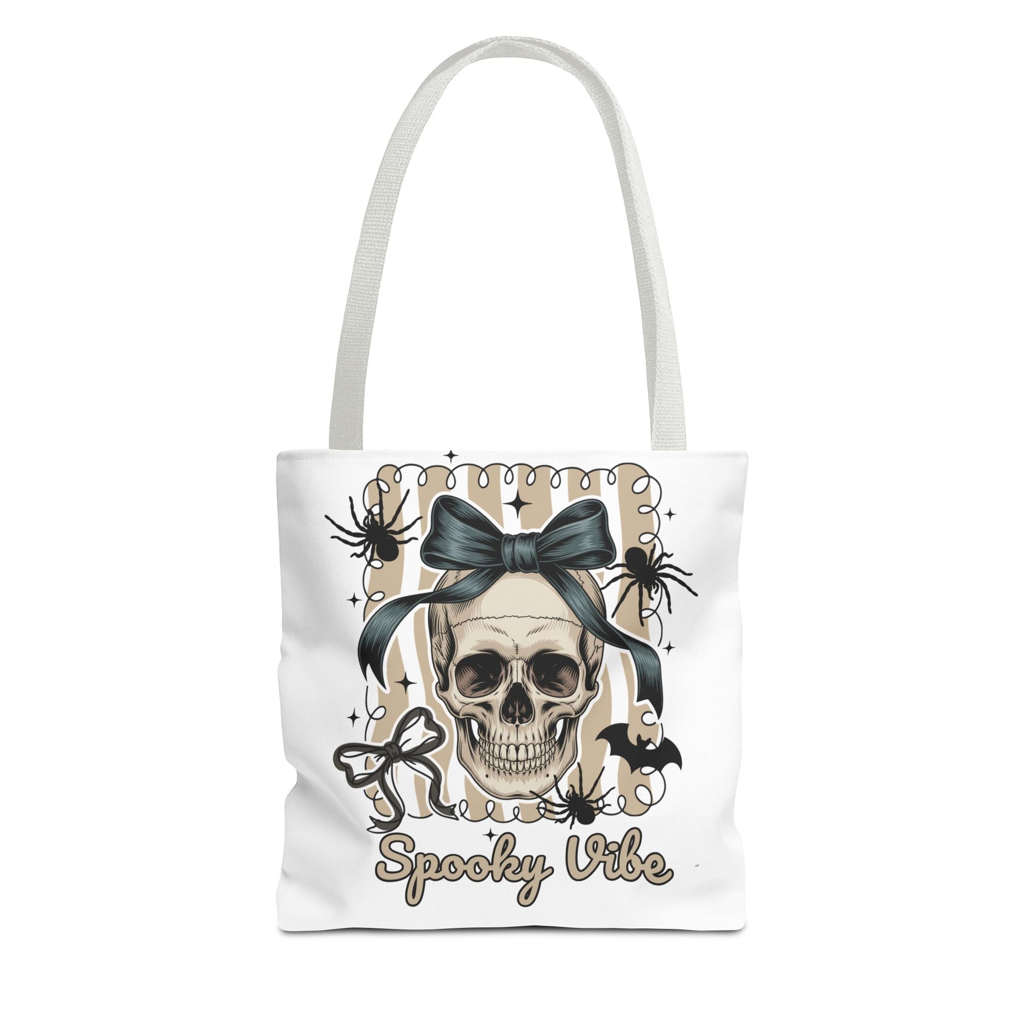 Halloween Coquette Bow Skull Preppy Bag