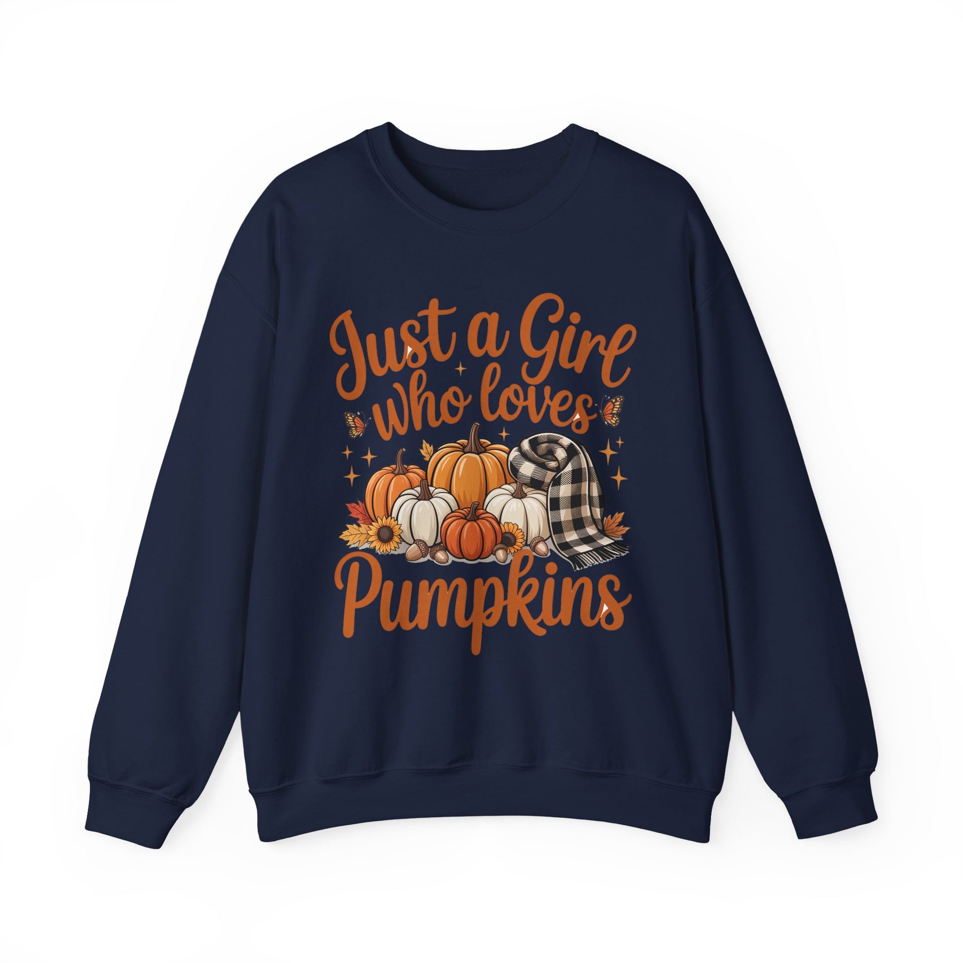 Just a Girl Who Loves Pumpkins, Fall , Cozy Sweatshirt, Halloween Sweatshirt