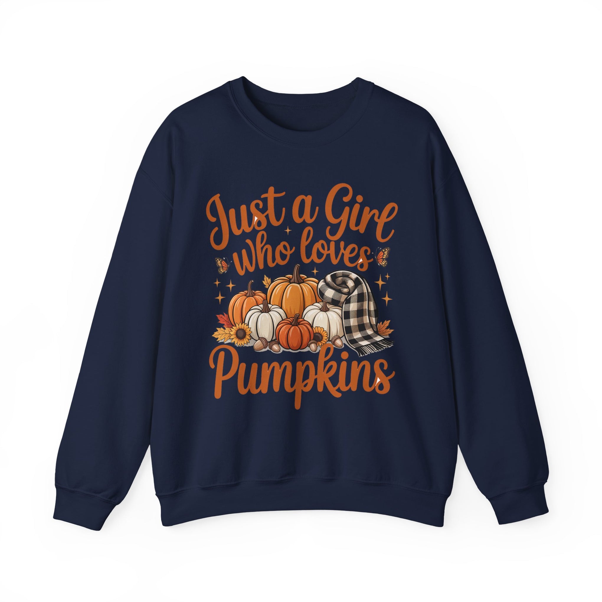 Just a Girl Who Loves Pumpkins, Fall , Cozy Sweatshirt, Halloween Sweatshirt