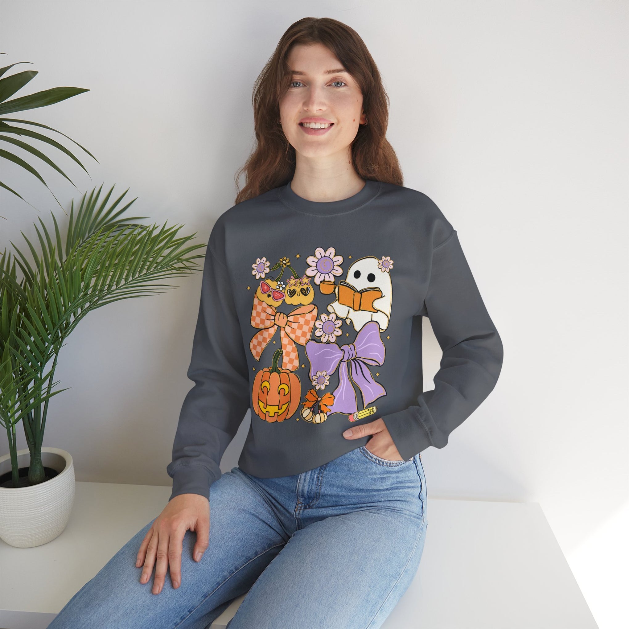 Spooky Teacher Halloween Coquette Sweatshirt - Vintage Style Fall Season Sweatshirt