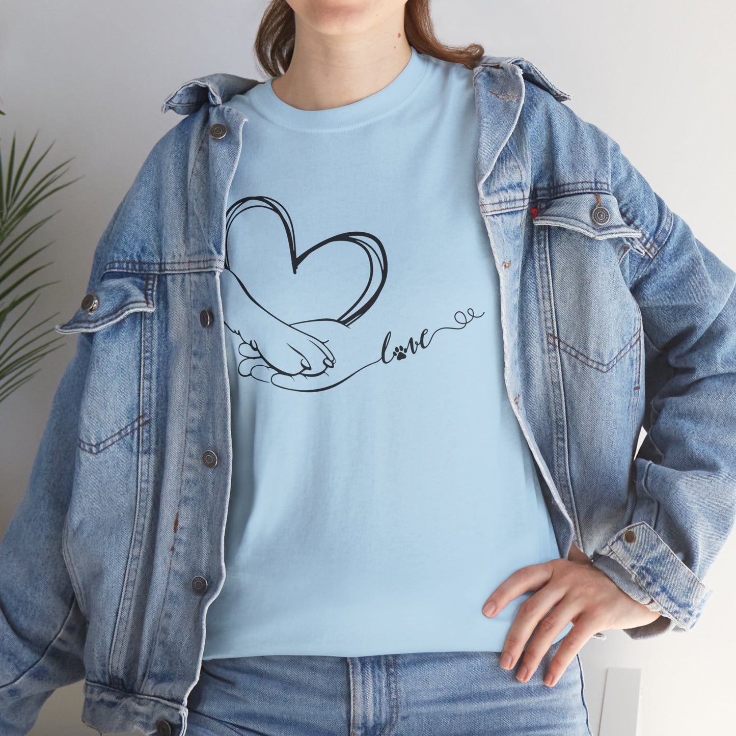 Paw in hand unconditional love Tee Shirt, Graduate Gift, Unisex Cotton Shirt, School Apparel, Cozy Family Tee