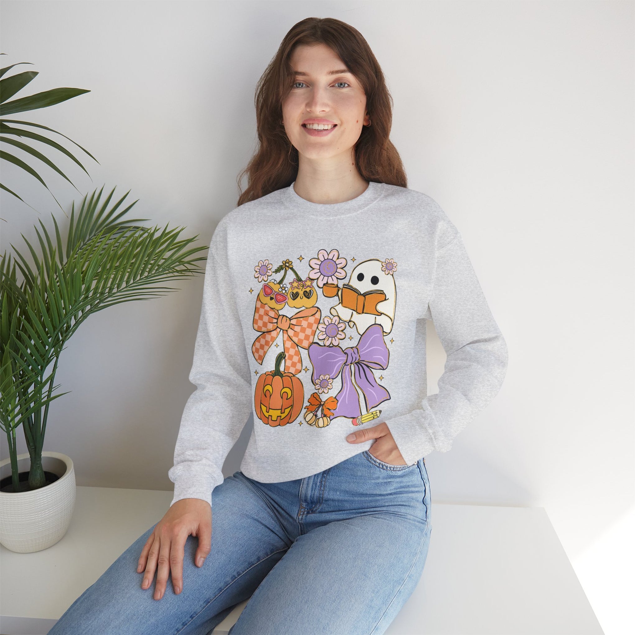 Spooky Teacher Halloween Coquette Sweatshirt - Vintage Style Fall Season Sweatshirt