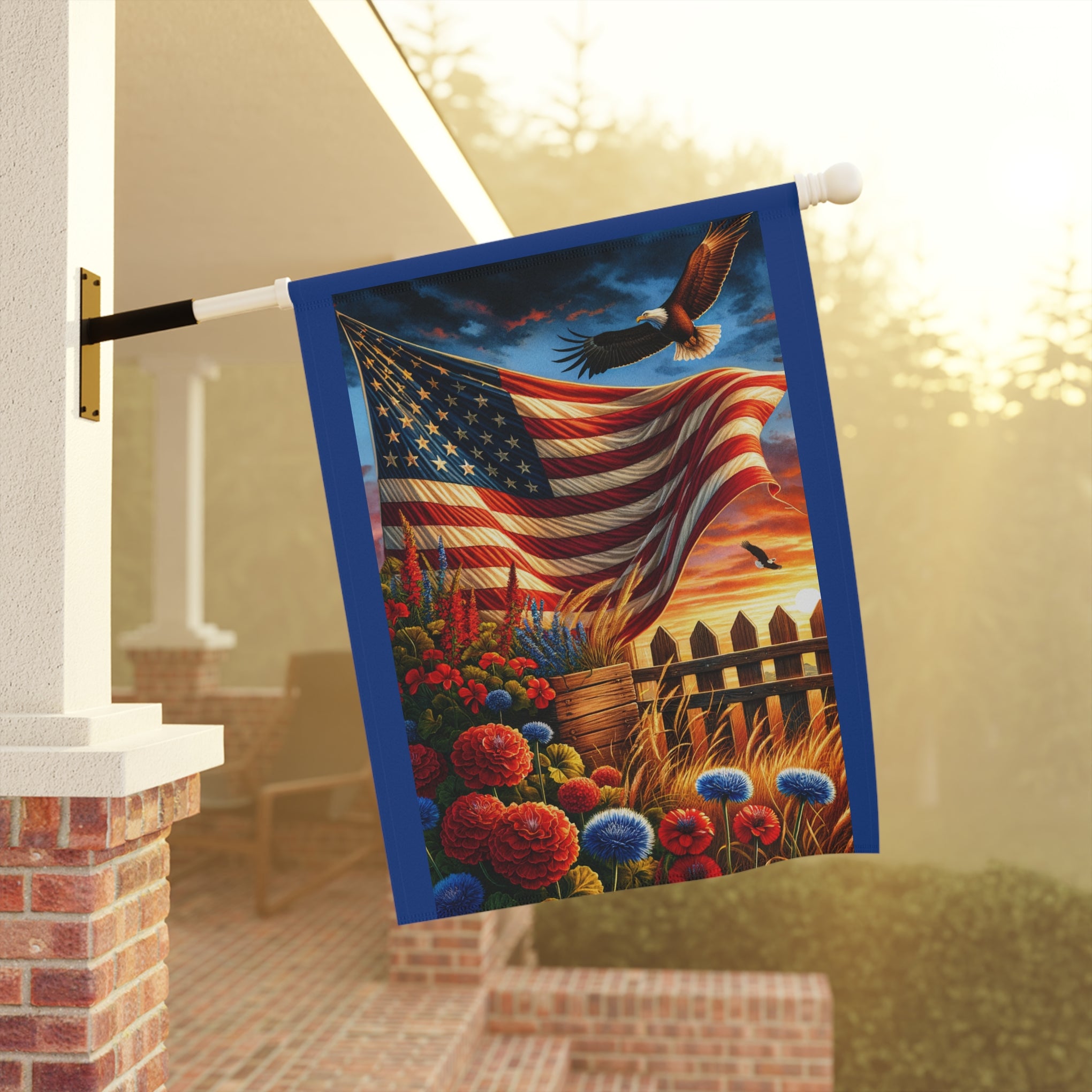 Beautiful Waving Flag With Eagle Whimsical Garden Banner, Playful Outdoor Sign, Dragon Decoration, Unique Yard Art, Sarcastic Home Décor, Garden Humor
