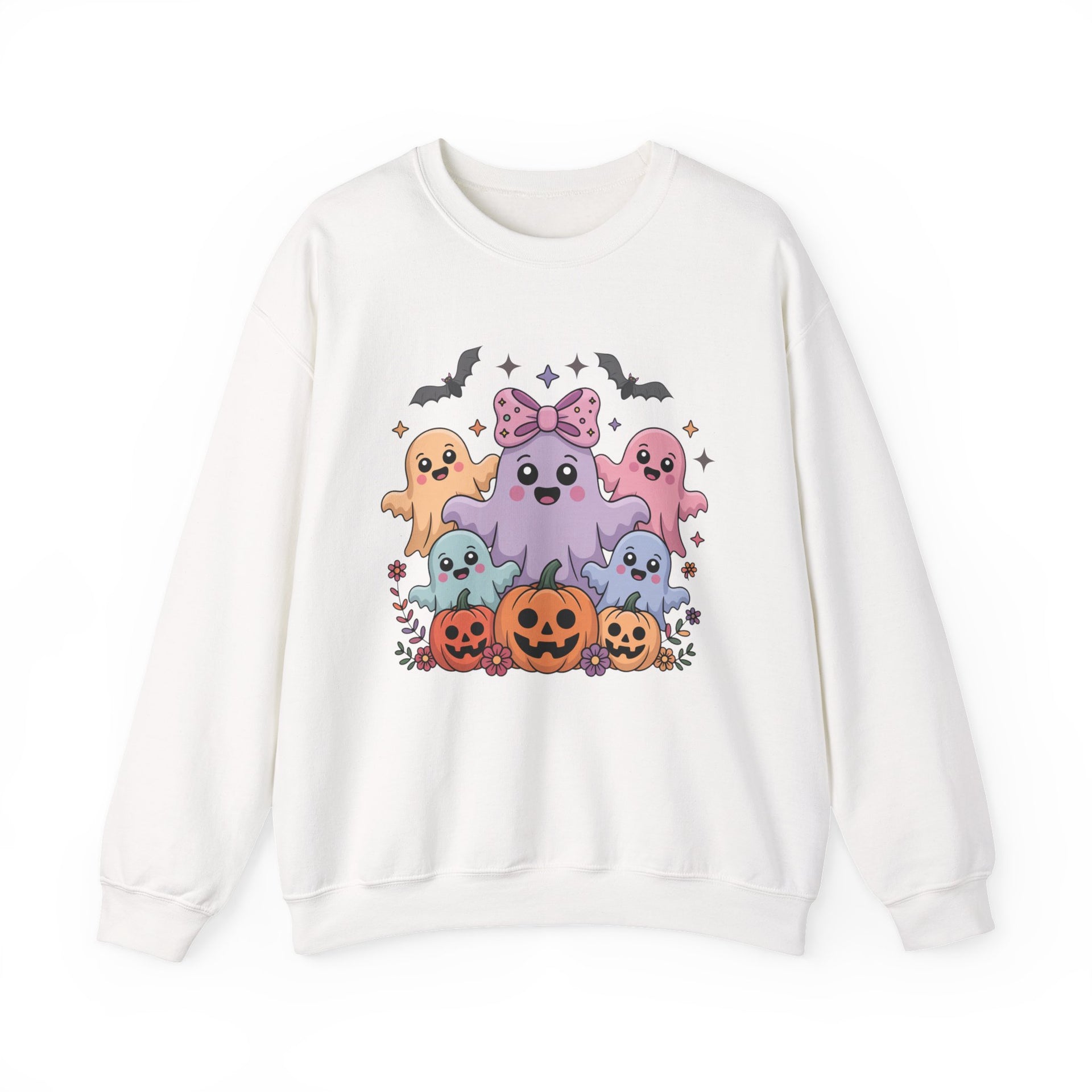 Iridescent Coquette Ghost Halloween Sweatshirt