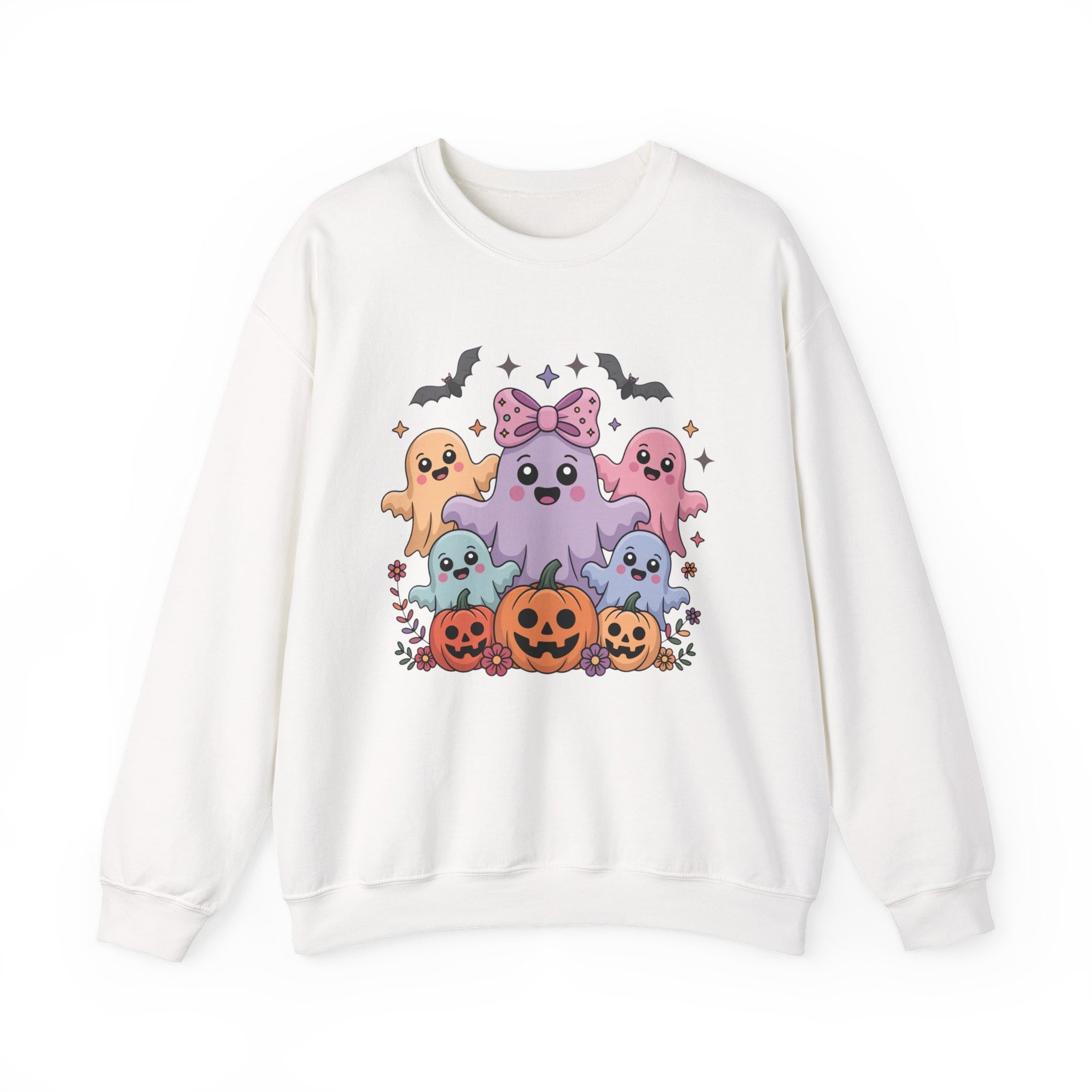 Iridescent Coquette Ghost Halloween Sweatshirt