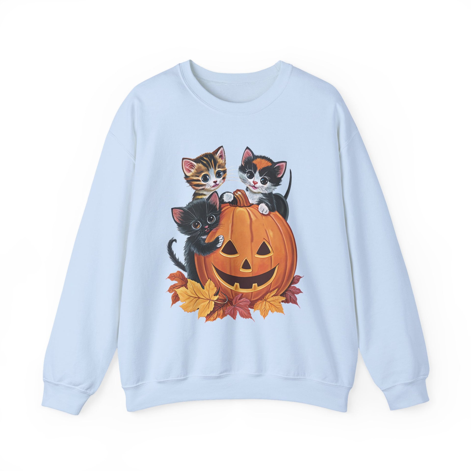 Cute Kittens Halloween Pumpkin Sweatshirt
