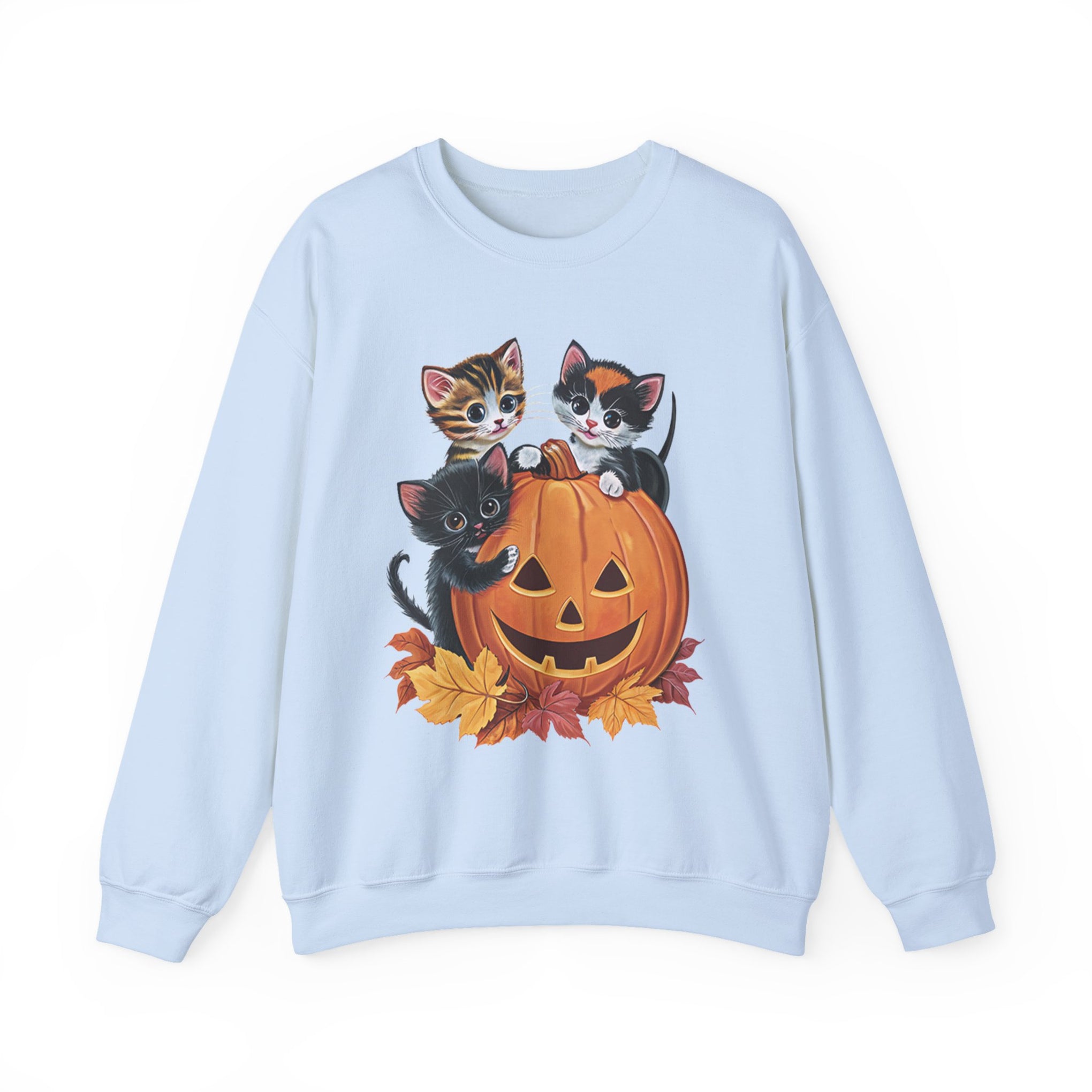 Cute Kittens Halloween Pumpkin Sweatshirt