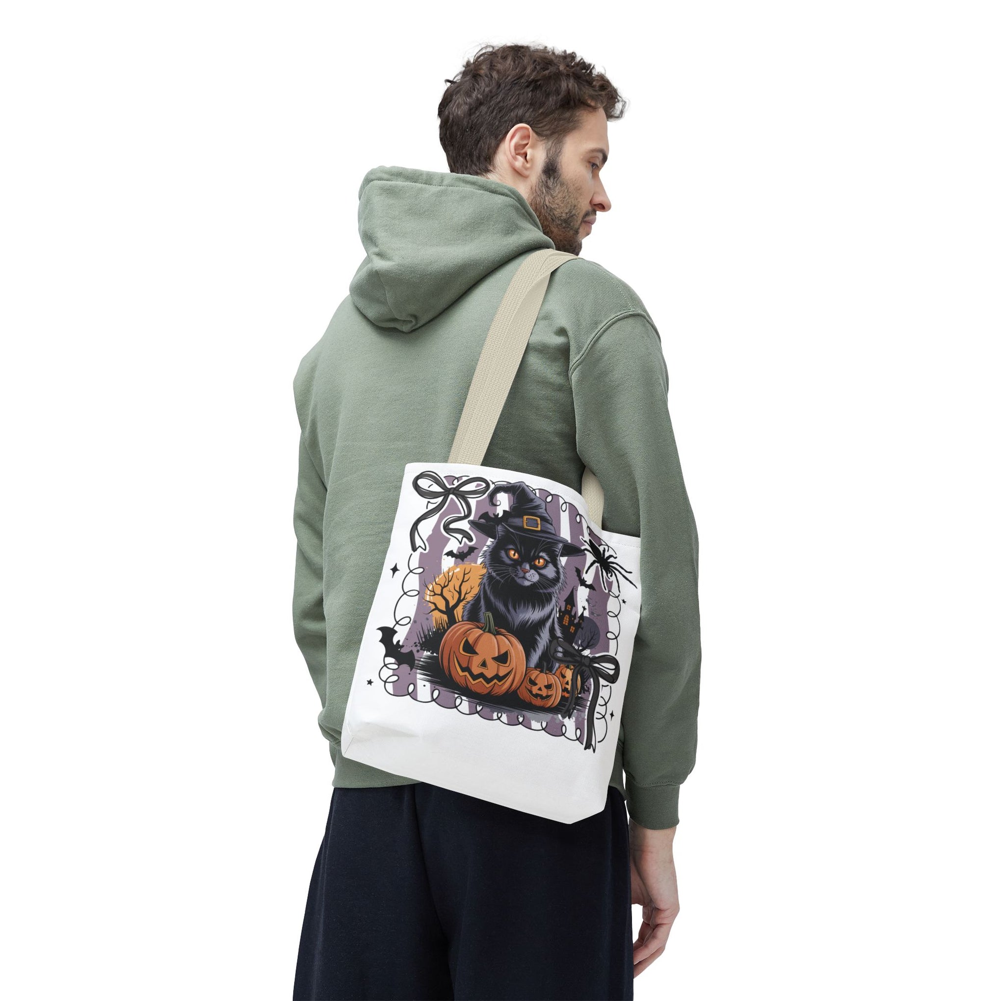 Preppy Black Cat, Retro Halloween Bag, Cute Halloween Must Halloween, Retro Halloween Bag