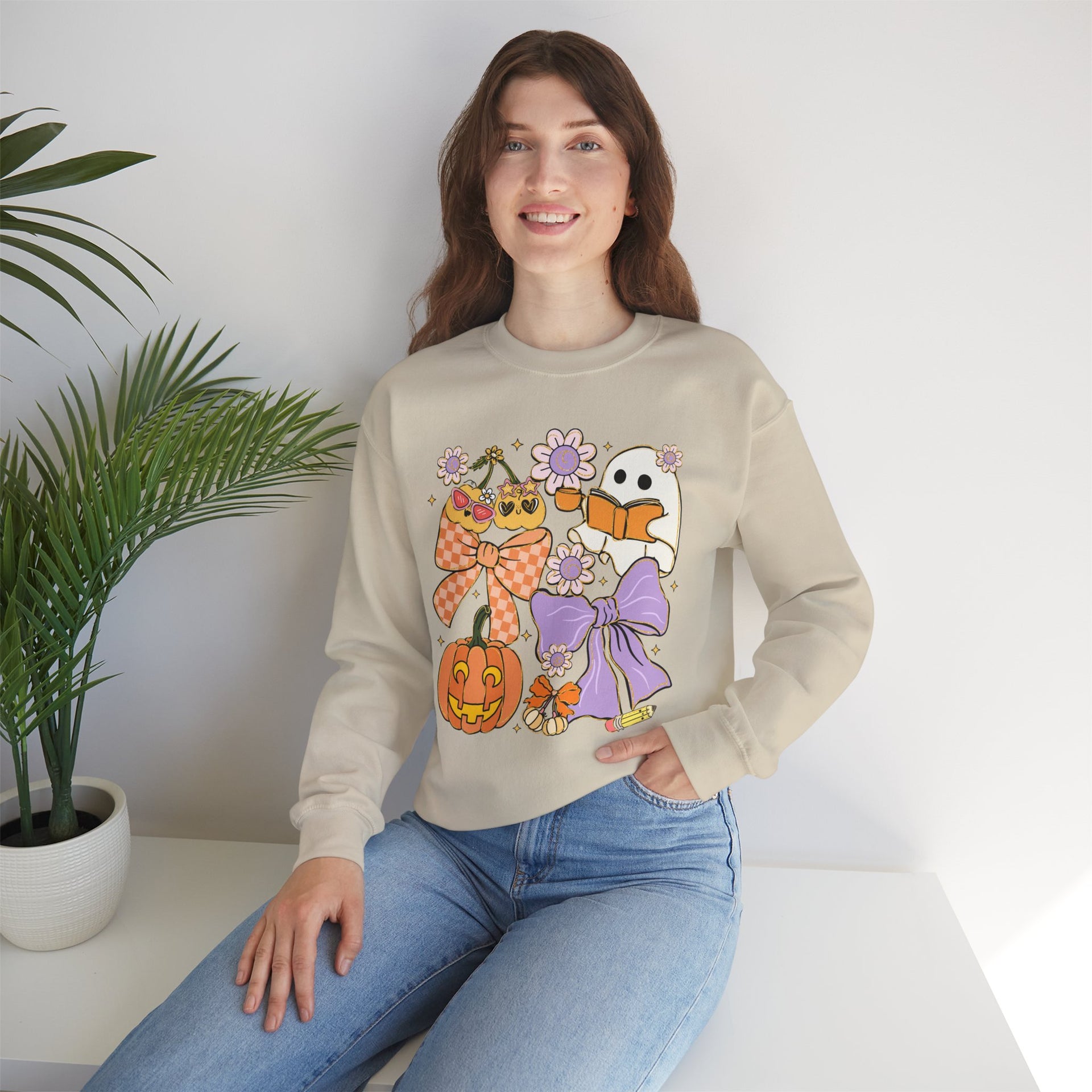 Spooky Teacher Halloween Coquette Sweatshirt - Vintage Style Fall Season Sweatshirt