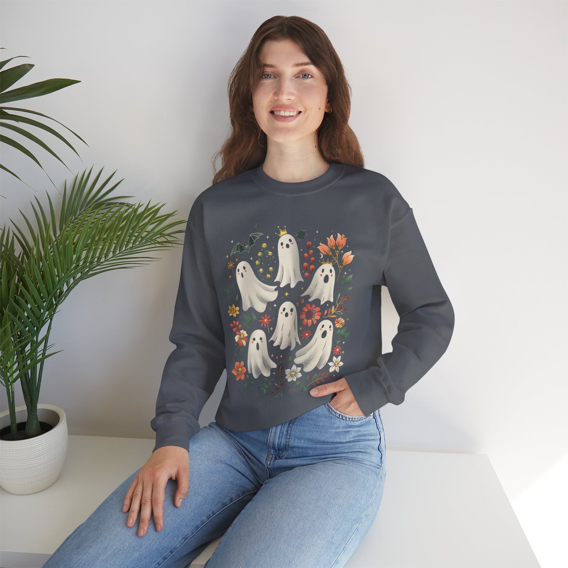 Ghost Spooky Season Pumpkin Halloween Sweatshirt, Halloween Sweatshirt