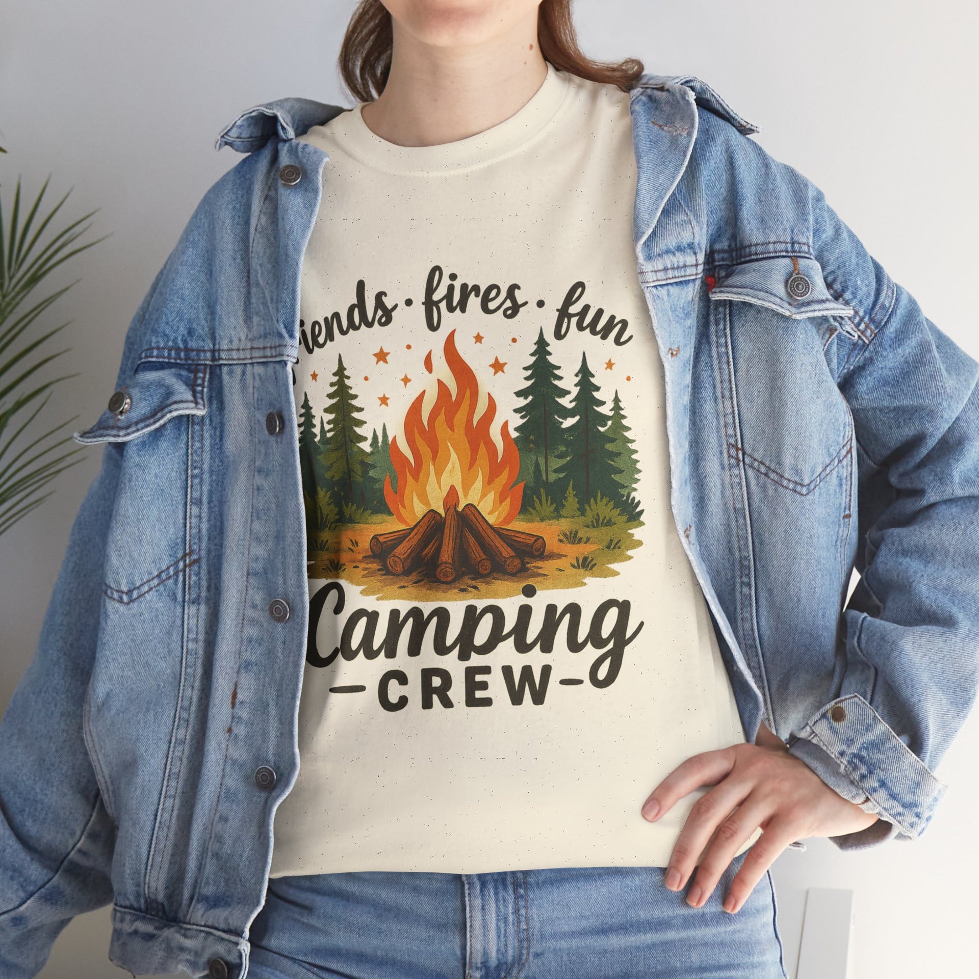 Friends, fire, fun, camping crew