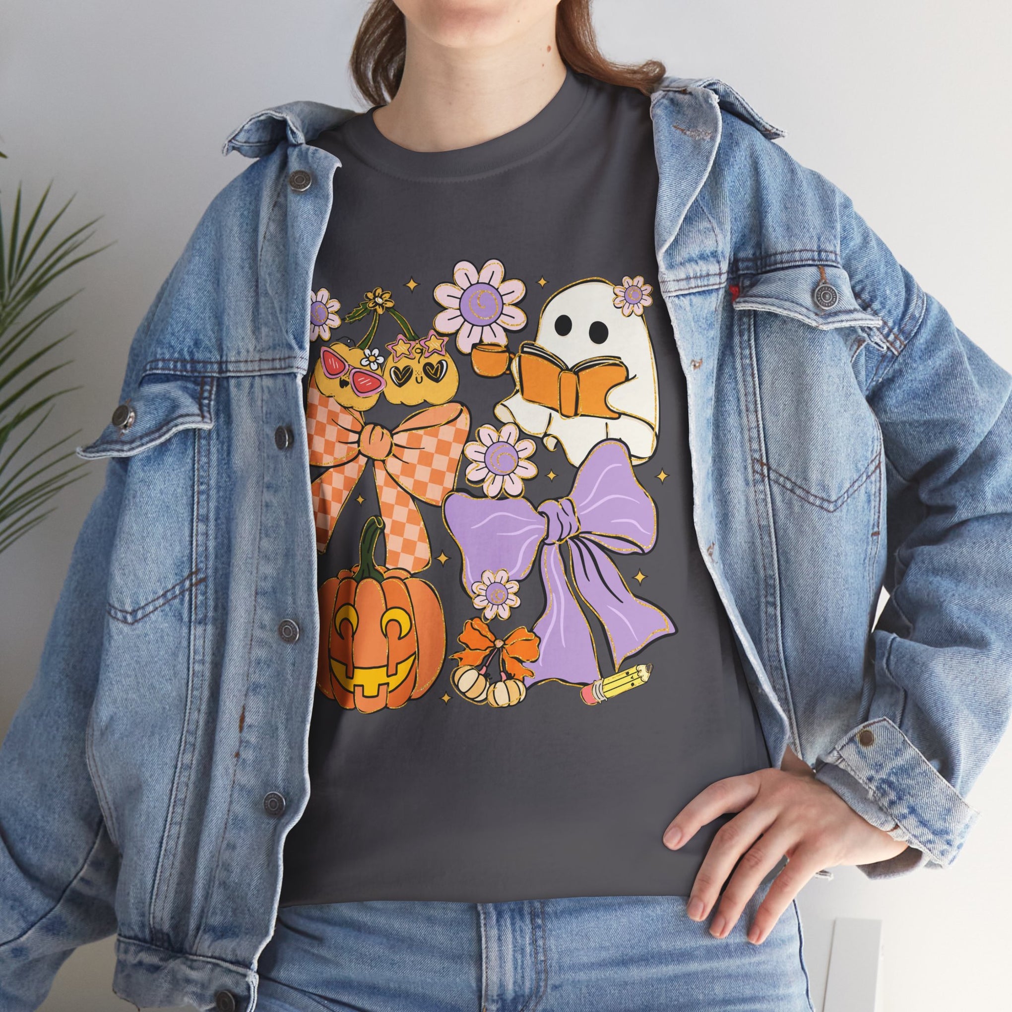 Spooky Teacher Halloween Coquette T-Shirt