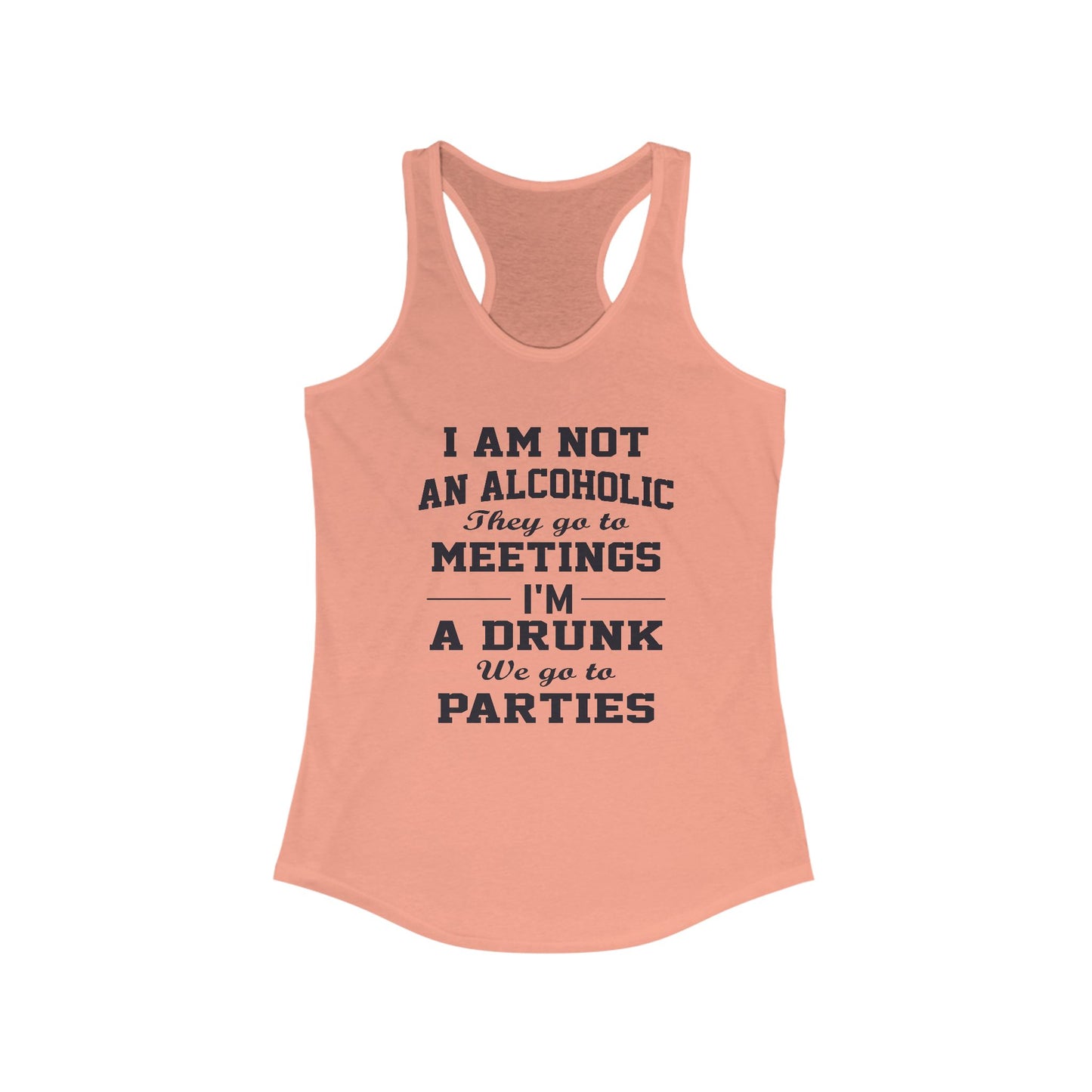 Women's Racerback Tank - Not an Alcoholic, Bella Canvas, Soft Lightweight Feel