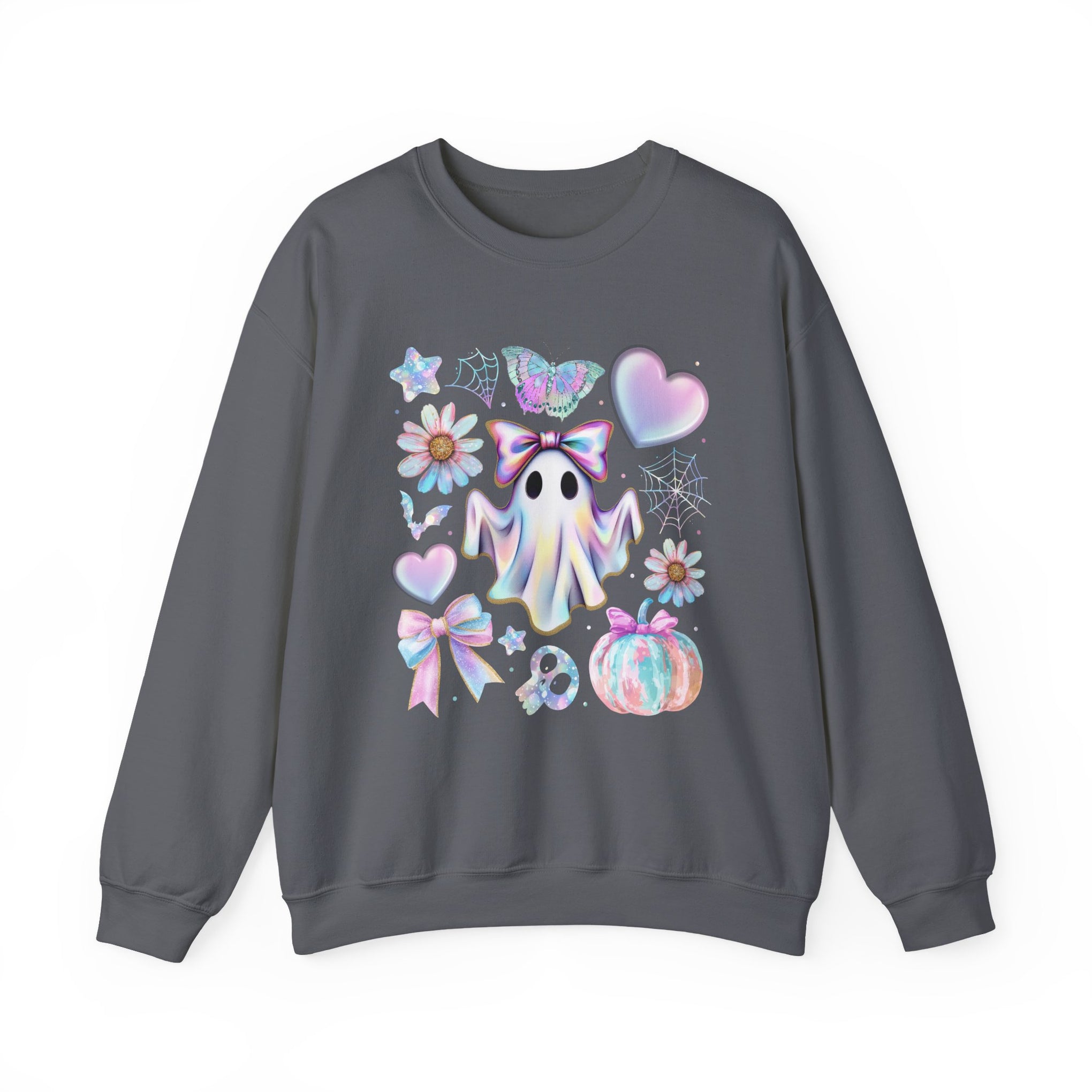 Girly Halloween Ghost, Floral Ghost Sweatshirt, Halloween Sweatshirt