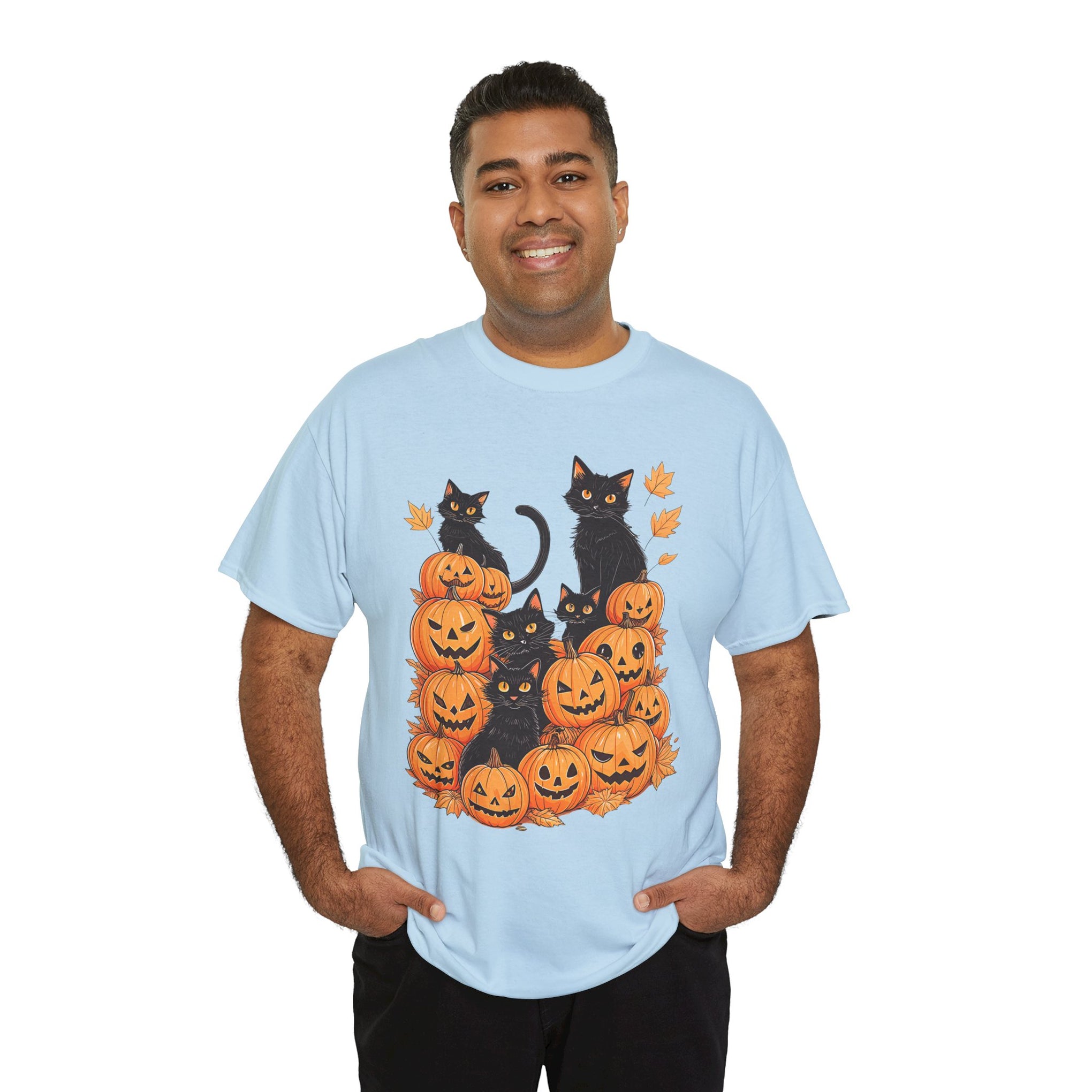 Halloween Black Cat Pumpkin, Halloween Shirt