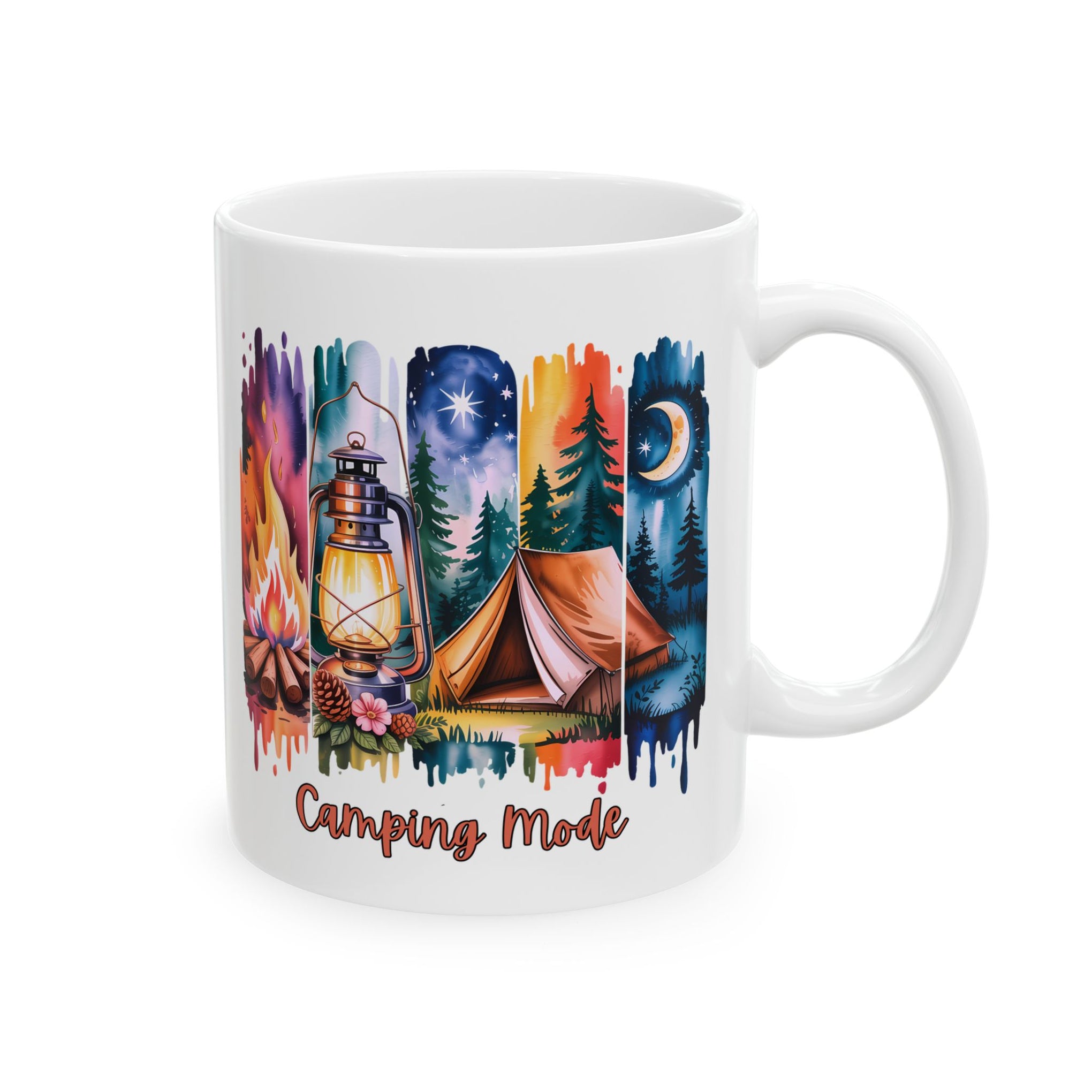 Camping Mode brush stroke Mug