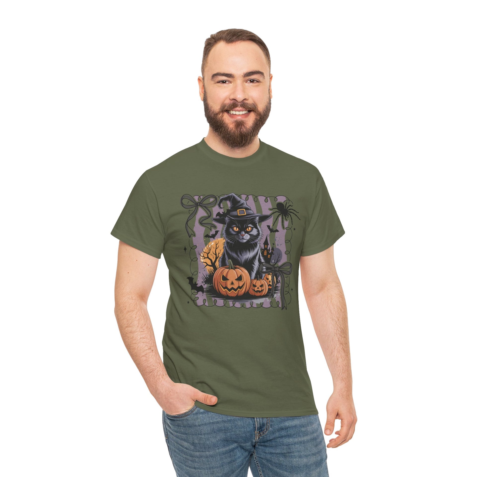 Preppy Black Cat, Retro Halloween shirt
