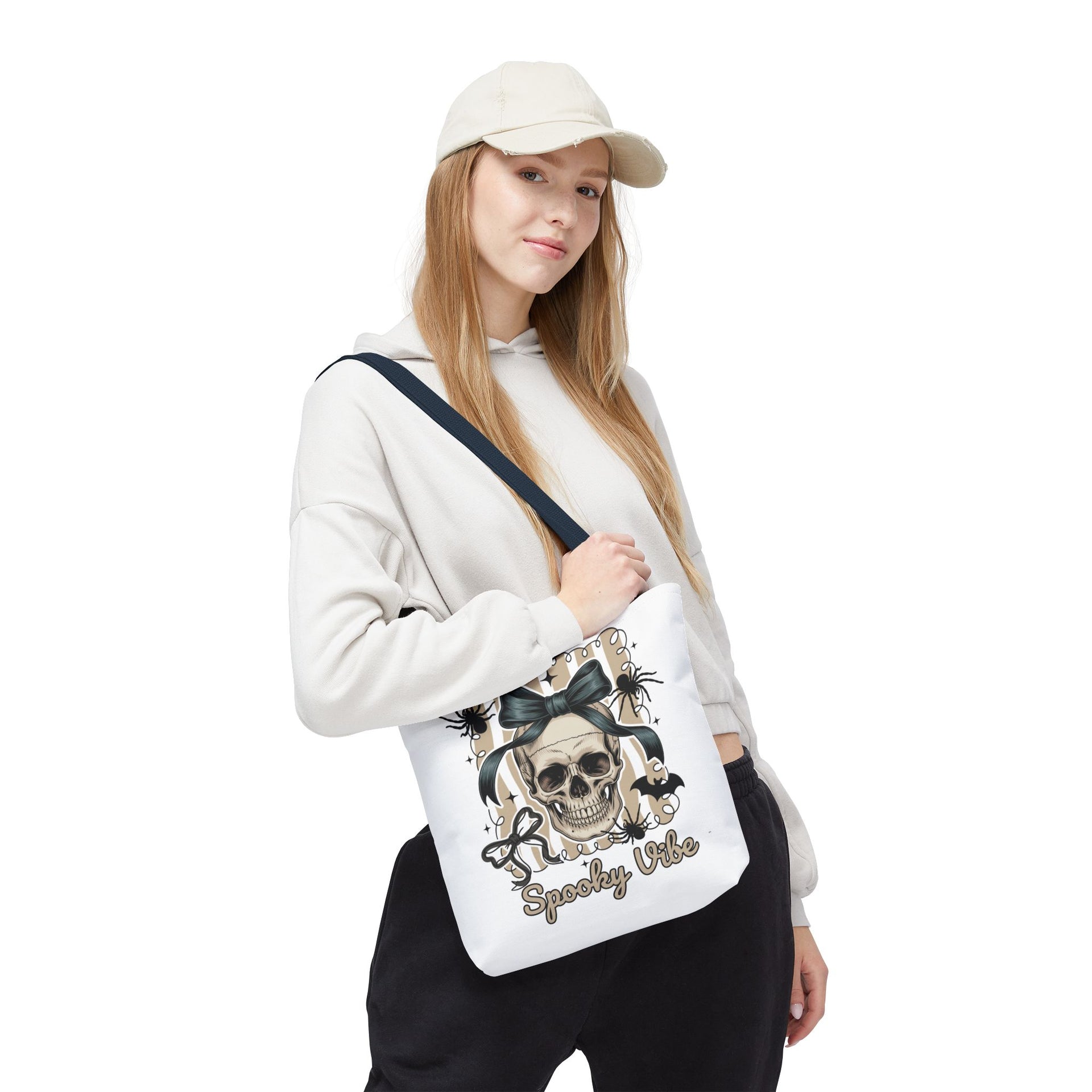 Halloween Coquette Bow Skull Preppy Bag