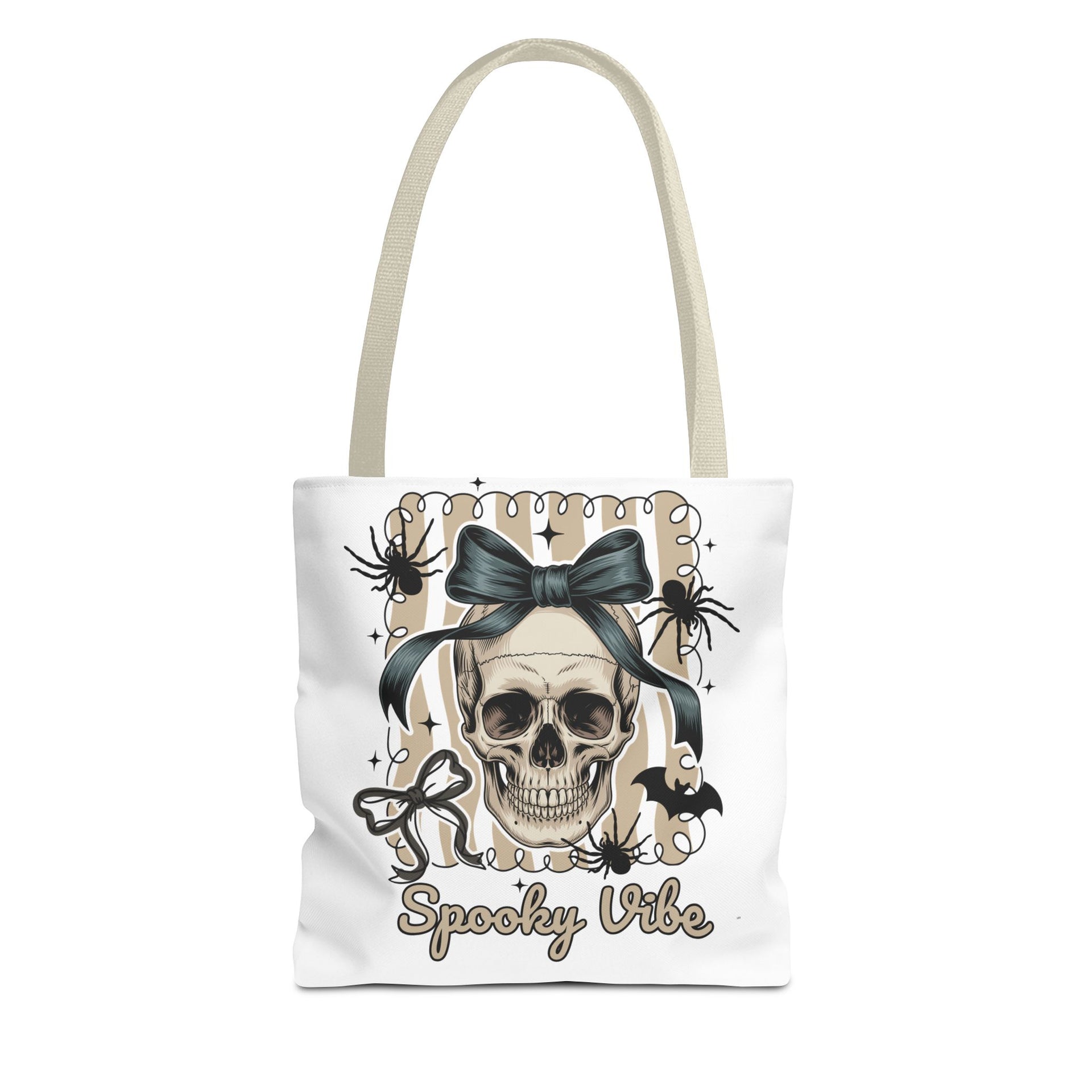 Halloween Coquette Bow Skull Preppy Bag
