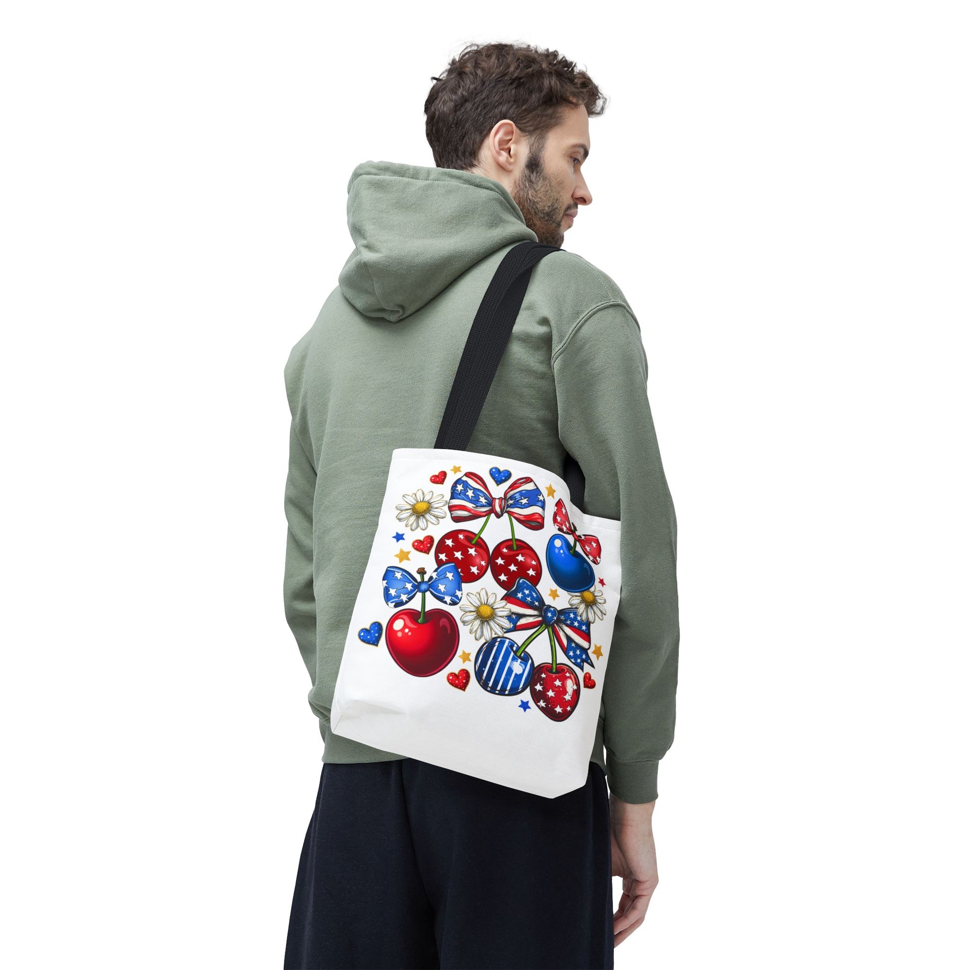 Patriotic Cherry Png, 4th of July Bag