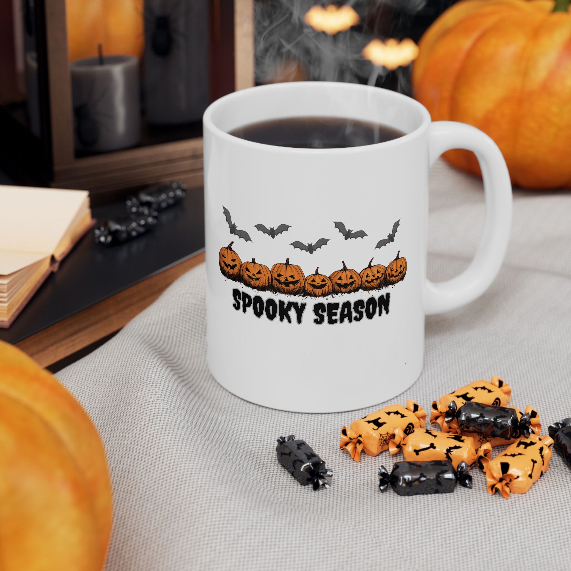 Spooky Season, Fall  Ceramic Mug (11oz, 15oz) - Halloween Cup