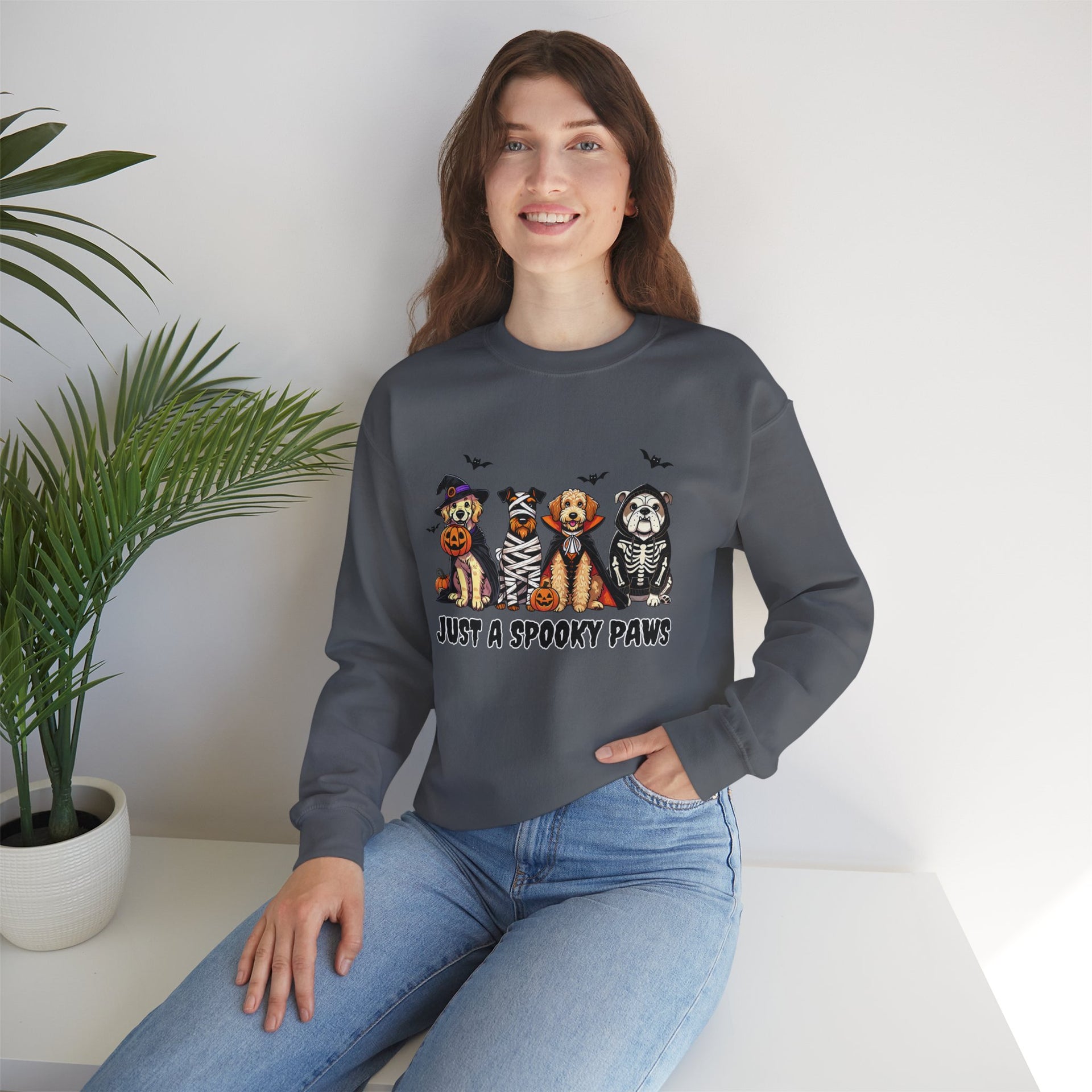 Just a Spooky Paw | Funny Halloween Dog Sweatshirt, Halloween Sweatshirt