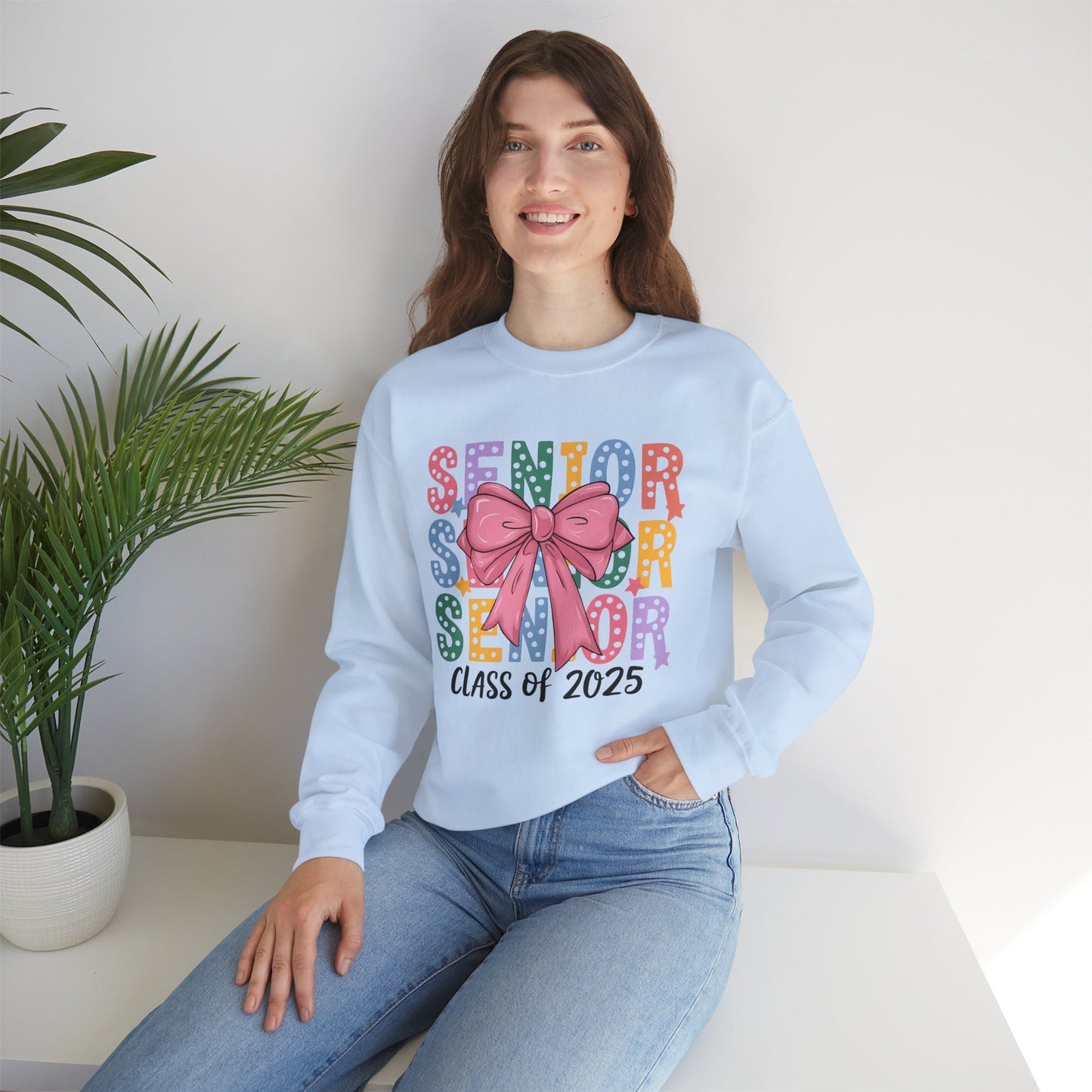 Senior 2025 , Sweatshirt, Funny Unisex Crewneck, Gift for Homeowners, Soft and Cozy Casual Wear