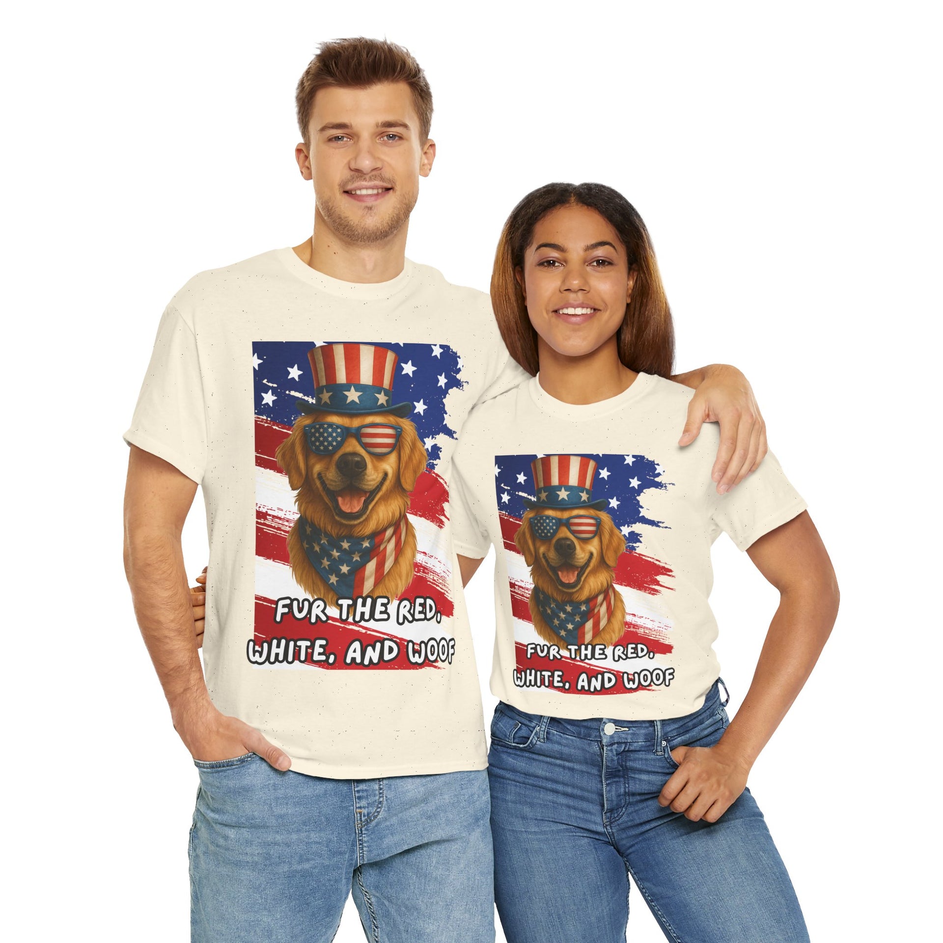 Fur the red, white and woof