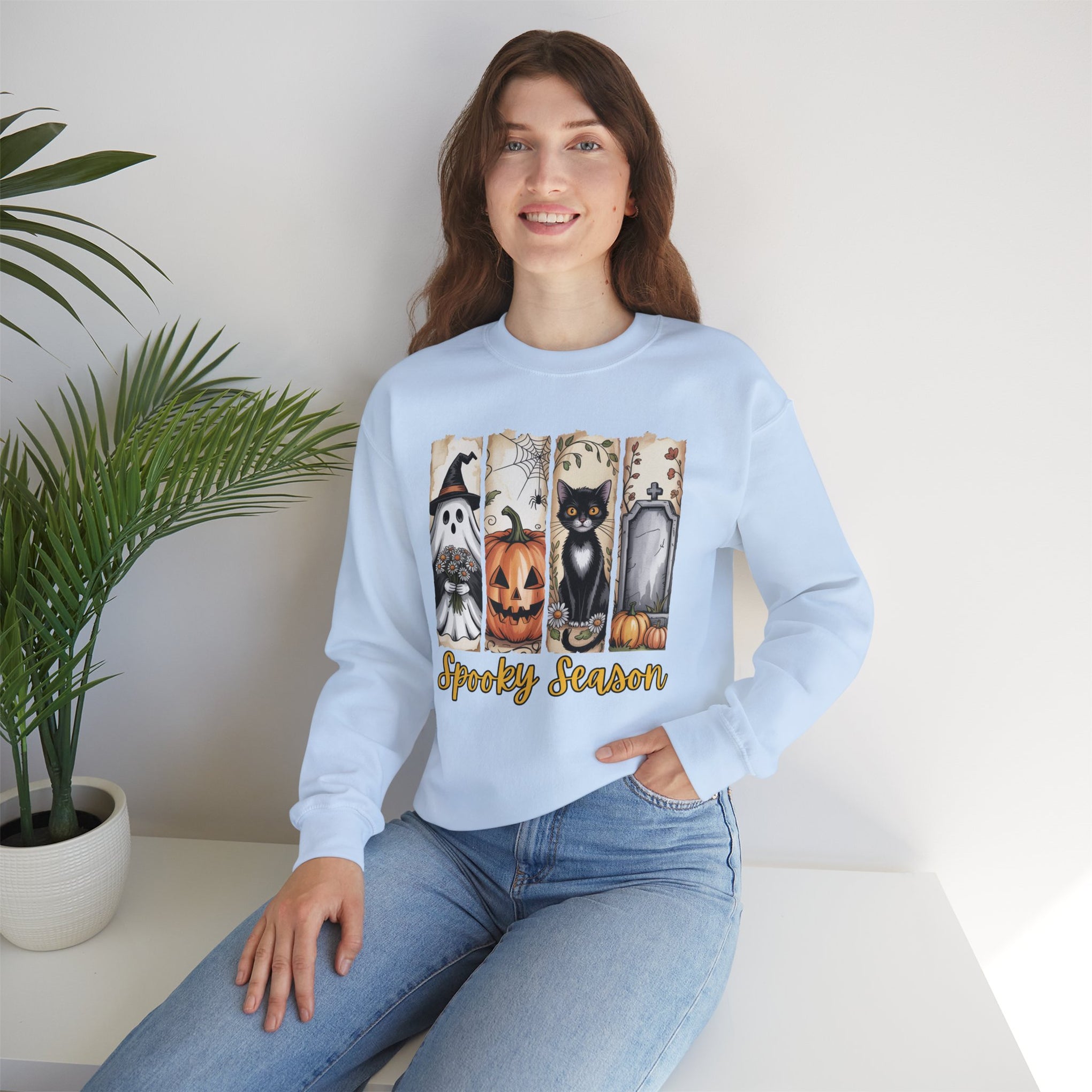 Spooky Season, Brushstroke Halloween, Cozy Sweatshirt, Halloween Sweatshirt