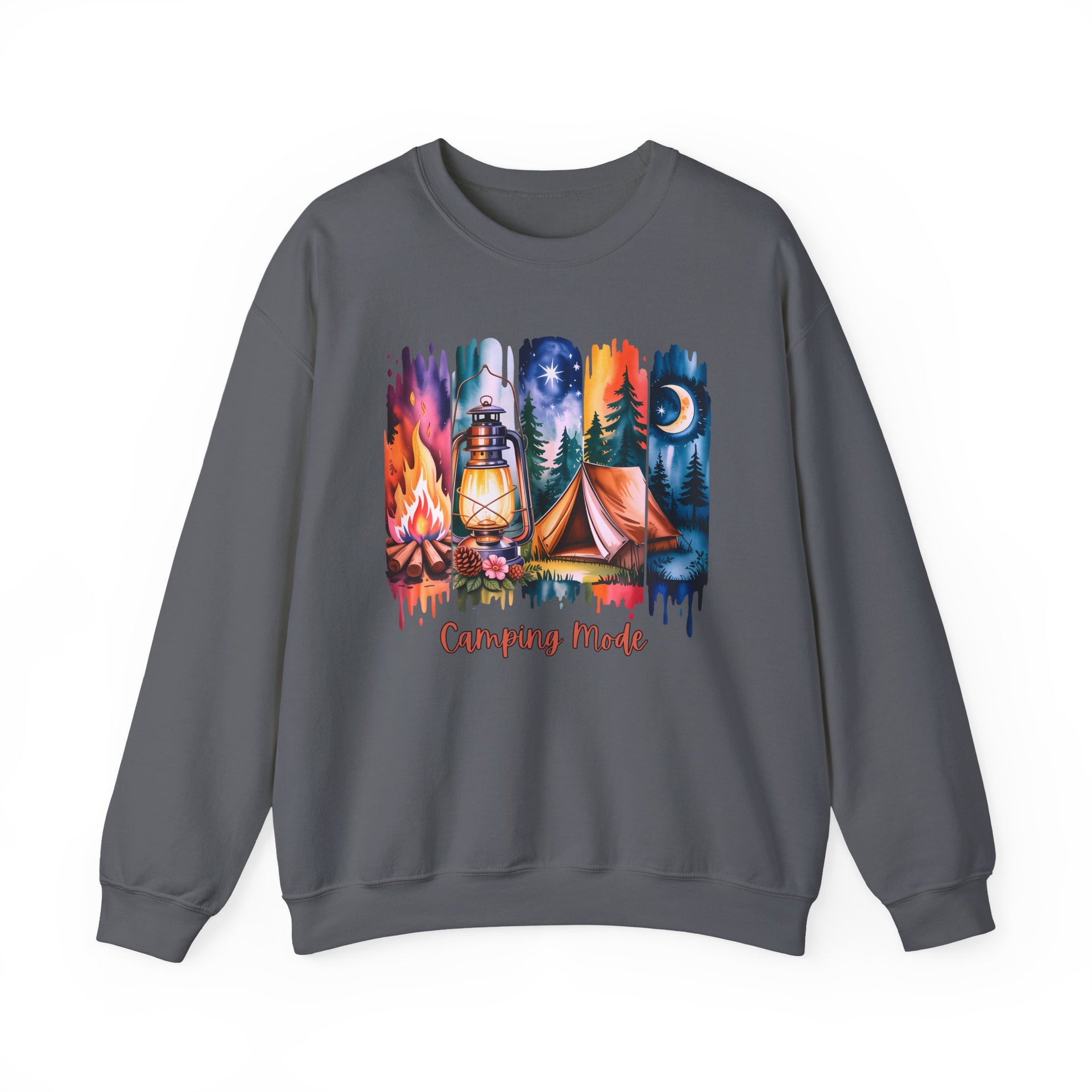 Camping Mode brush stroke Sweatshirt - Vintage Style Fall Season Sweatshirt