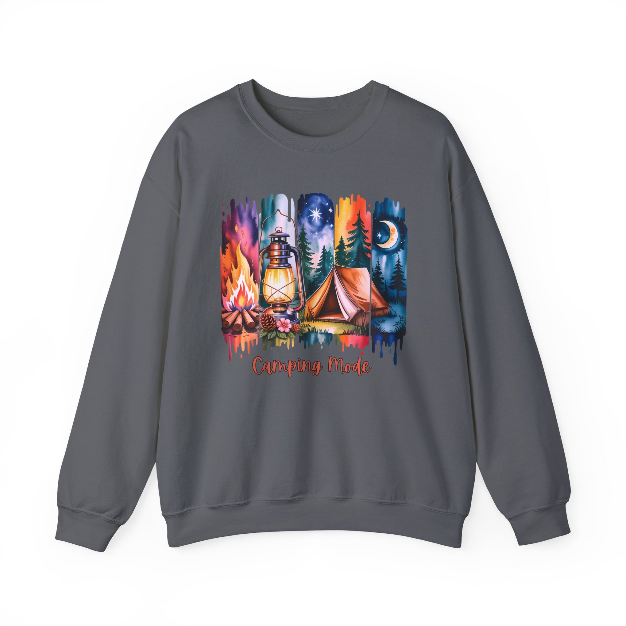 Camping Mode brush stroke Sweatshirt - Vintage Style Fall Season Sweatshirt